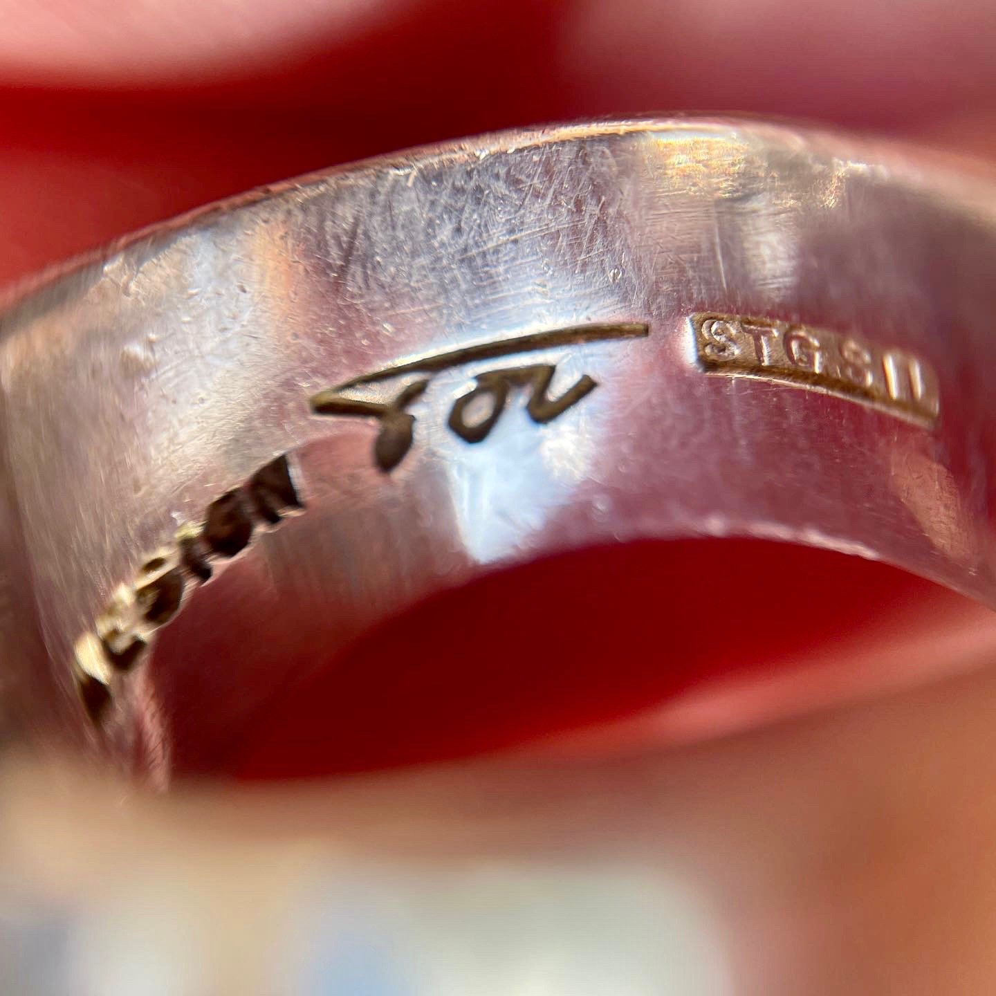 Tor Schwanck maker's mark silver ring