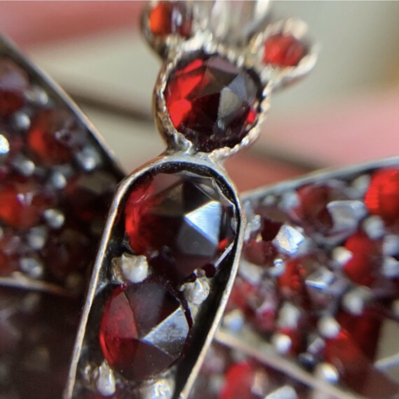 victorian garnet butterfly brooch
