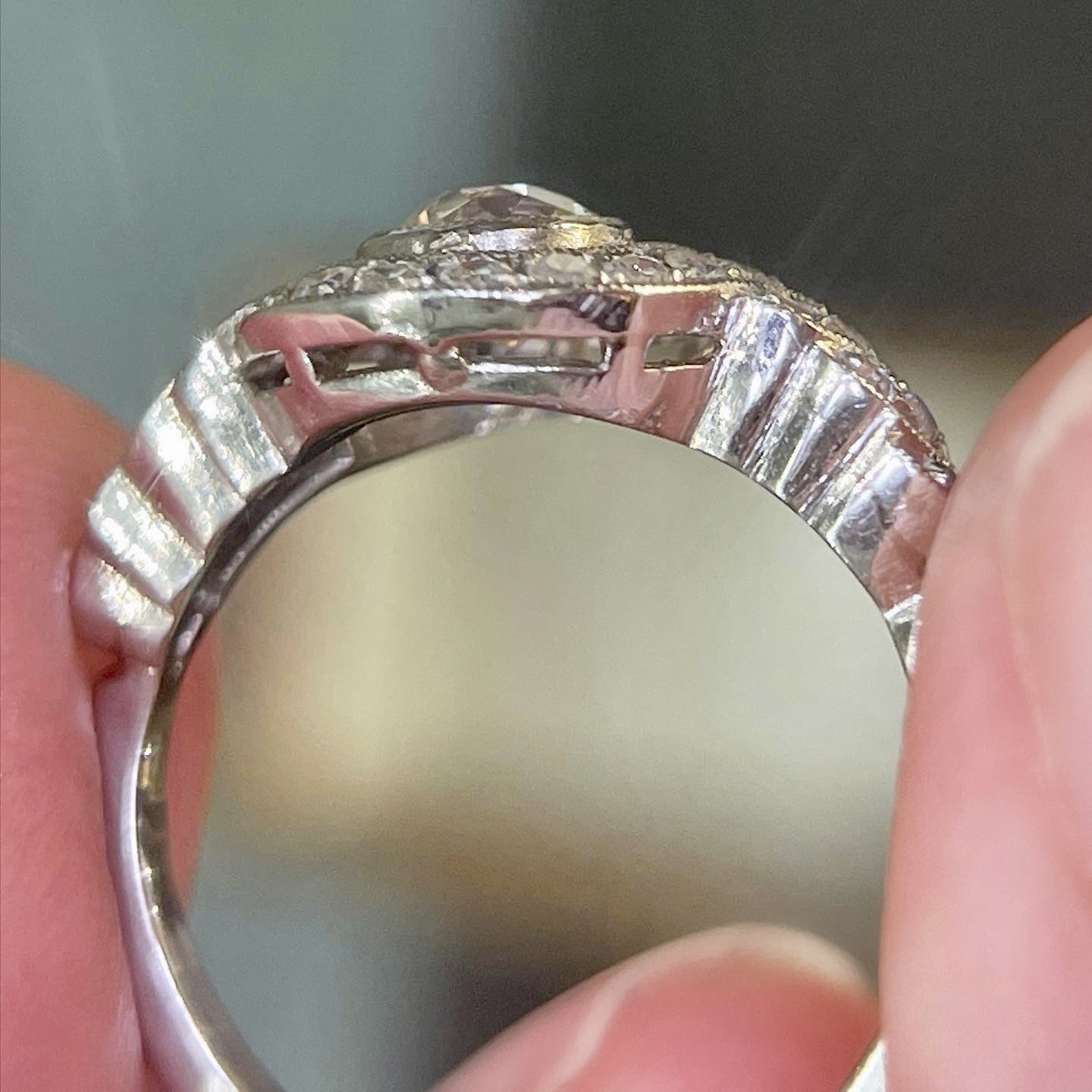 bezel set diamond ring
