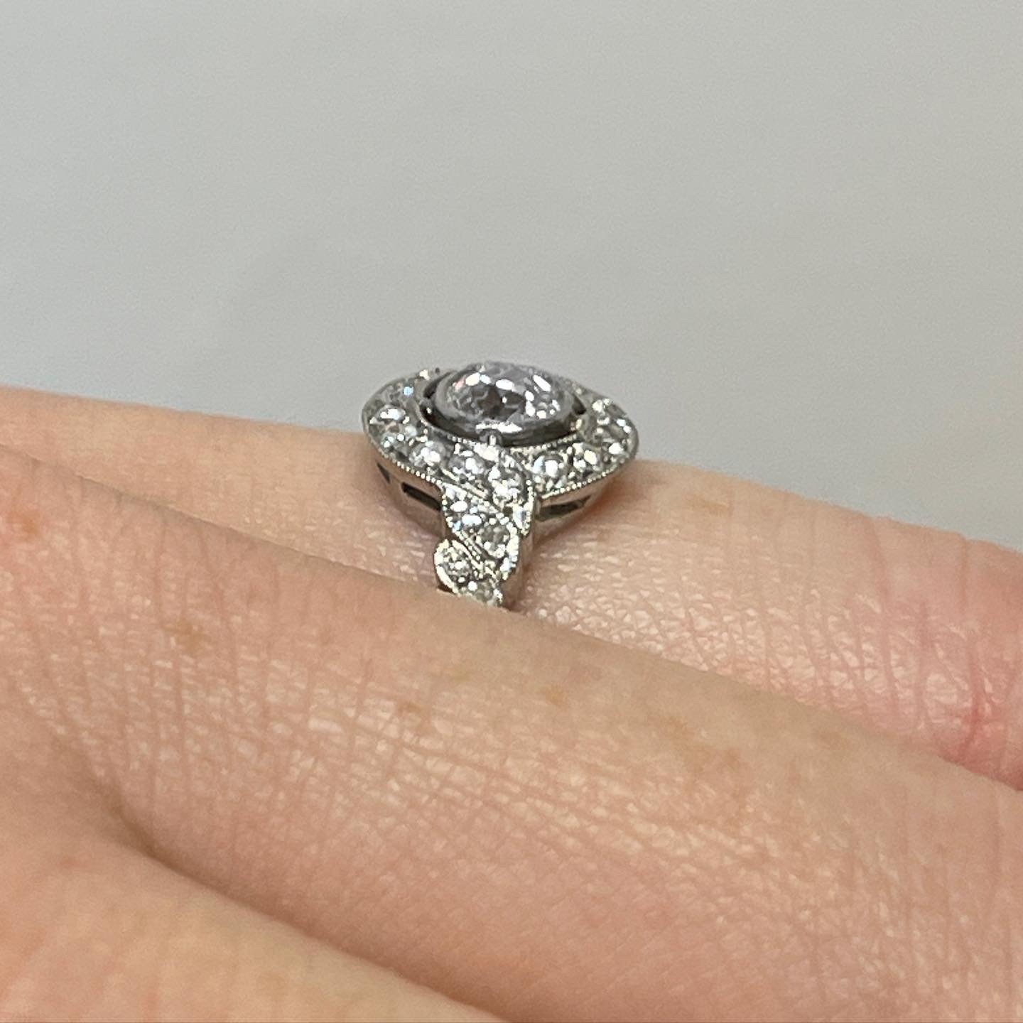 low profile diamond ring