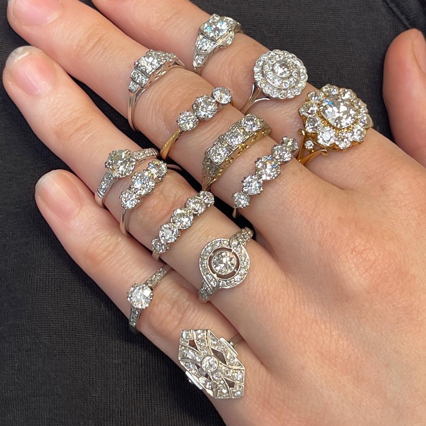 antique and vintage diamond engagement rings sydney australia