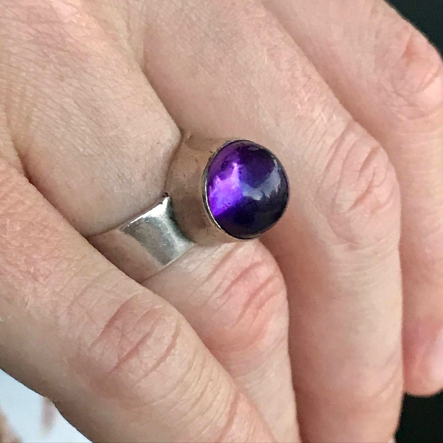 amethyst ring for small finger