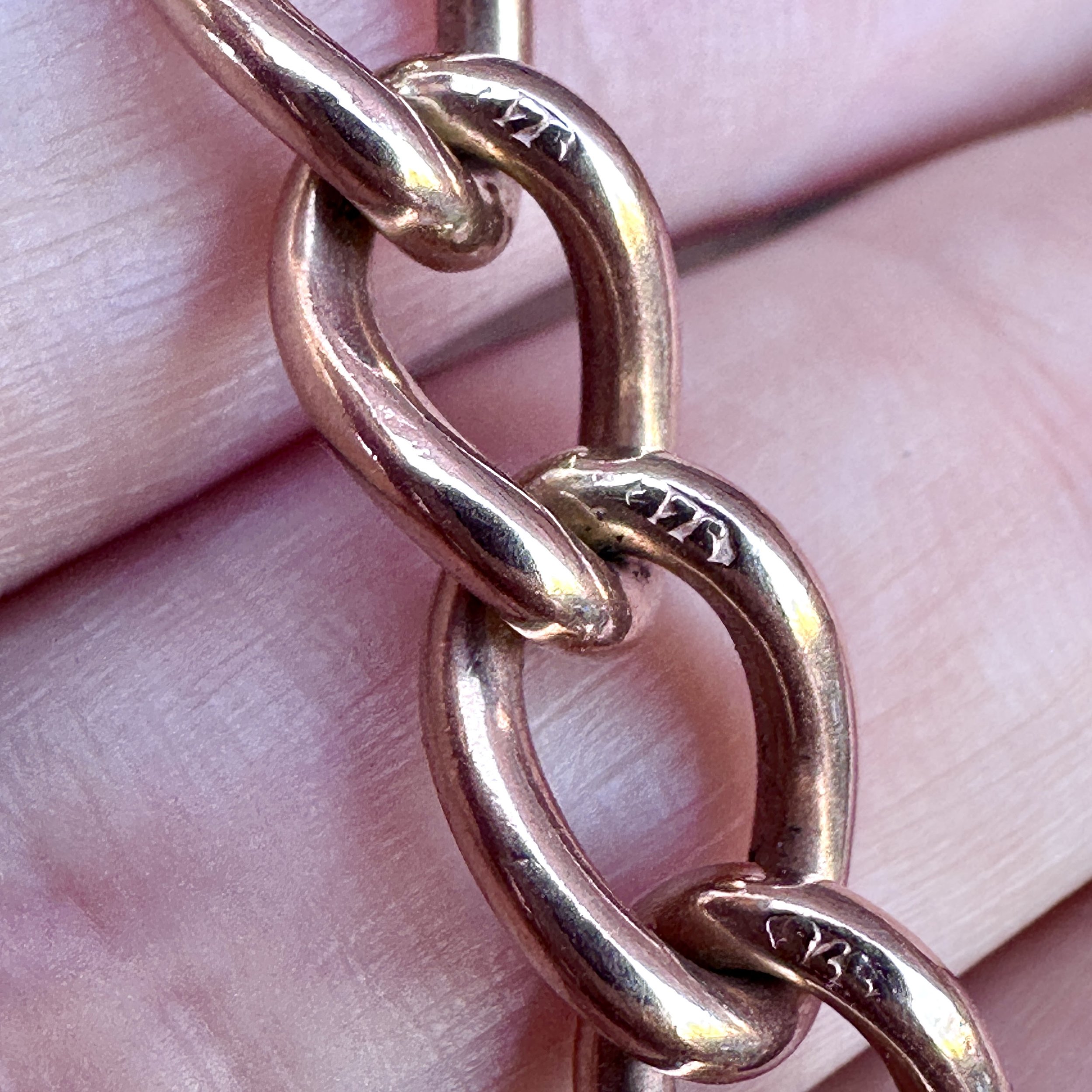 9k rose gold curb link