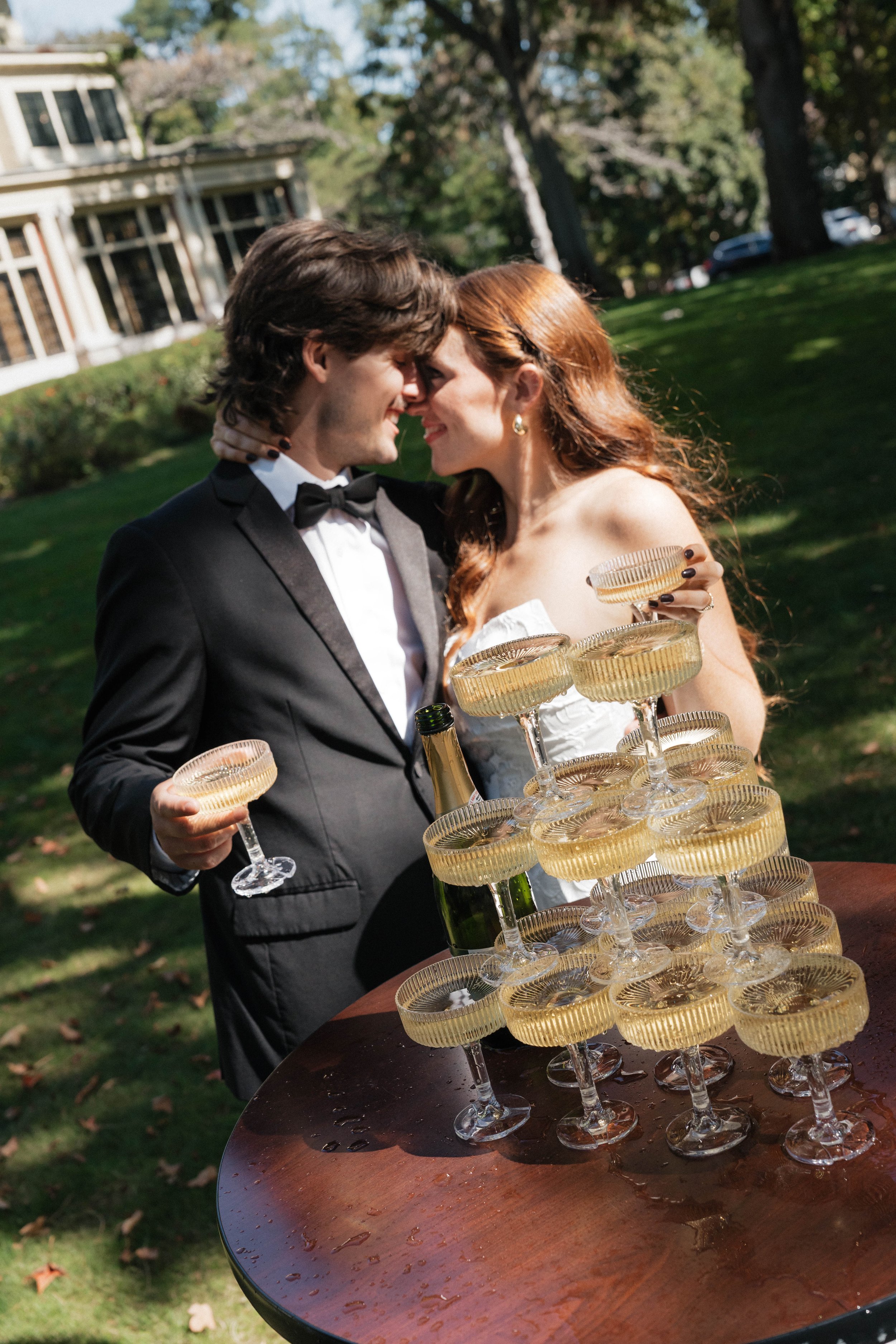 Champagne Tower Wedding