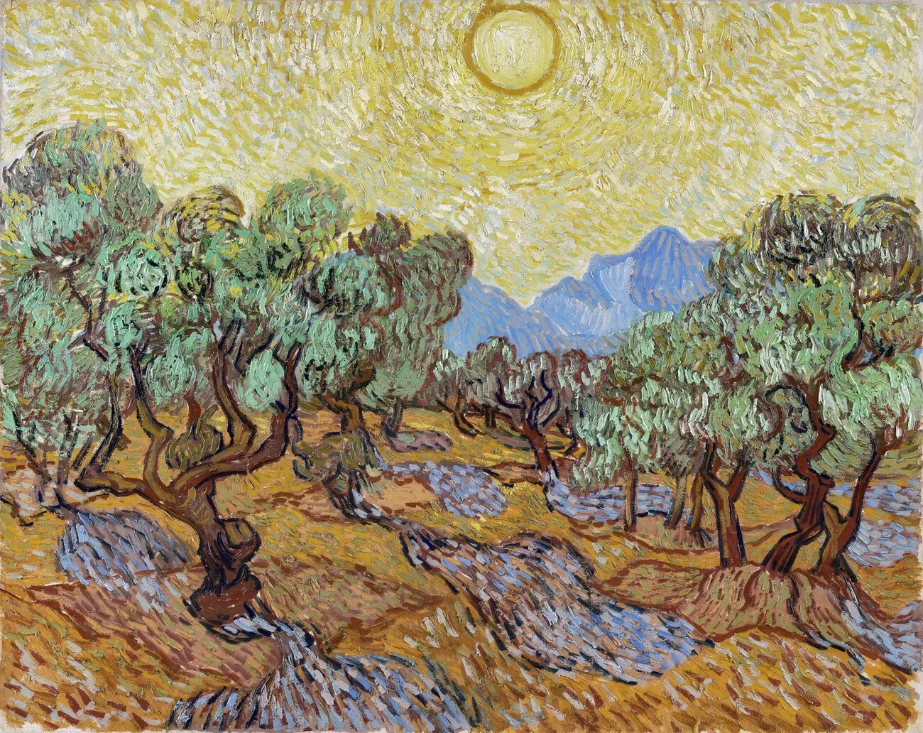 Olive trees 1889, Vincent van Gogh