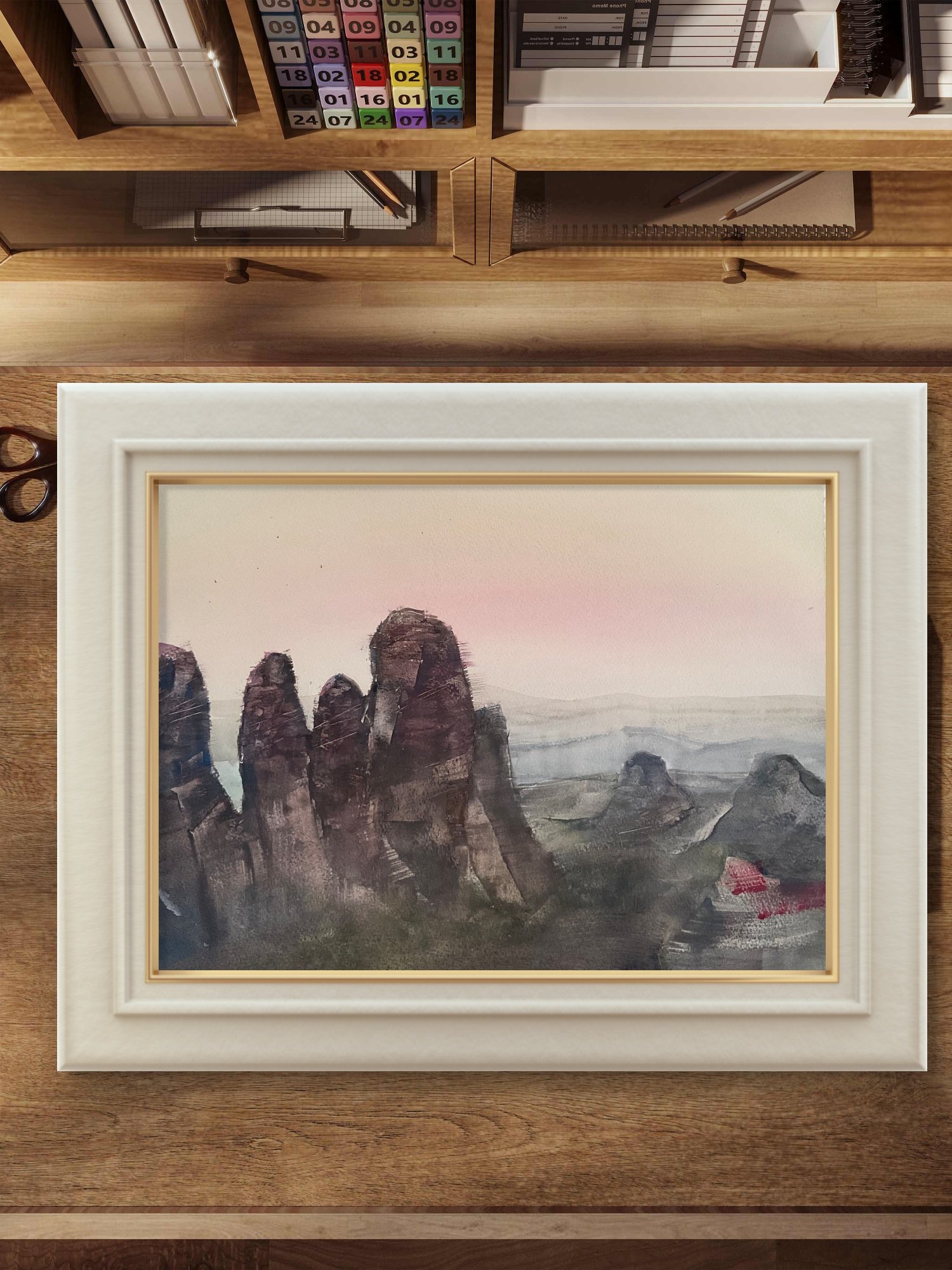 meteors white frame woodendesk.jpg