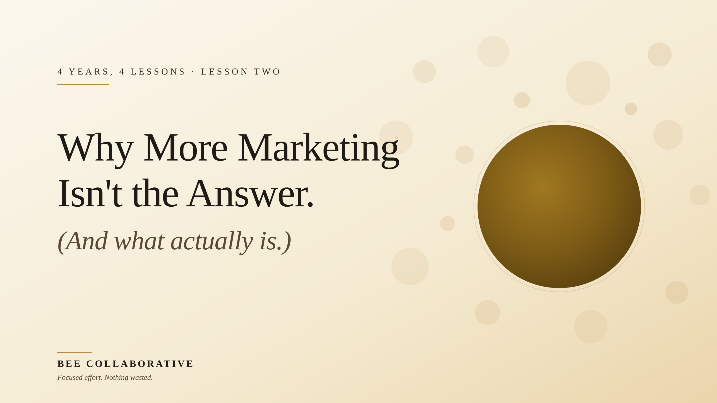 Why More Marketing Isn't the Answer (And What Actually Is)