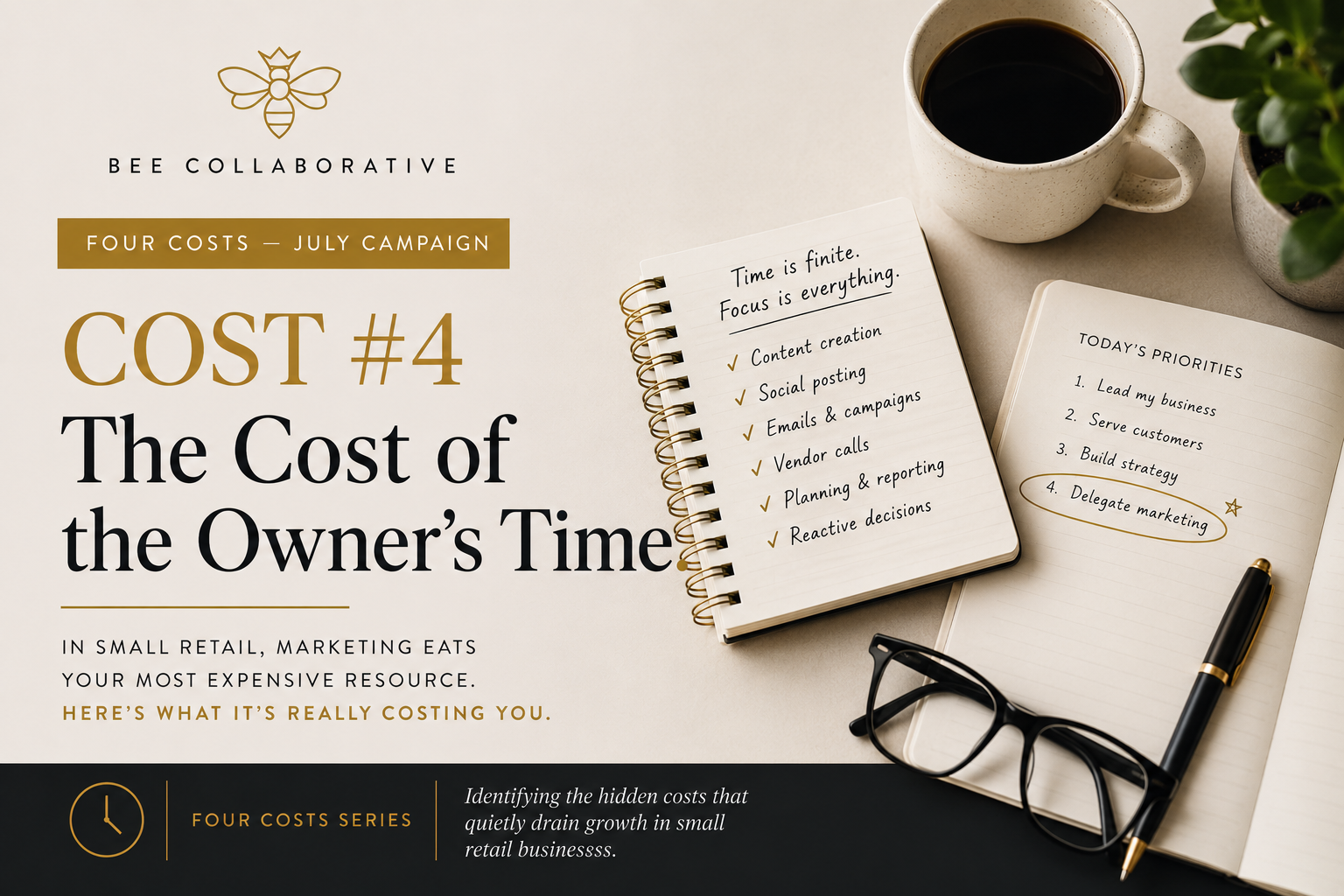 The Cost of the Owner's Time: Why Small Retail Marketing Eats Your Most Expensive Resource