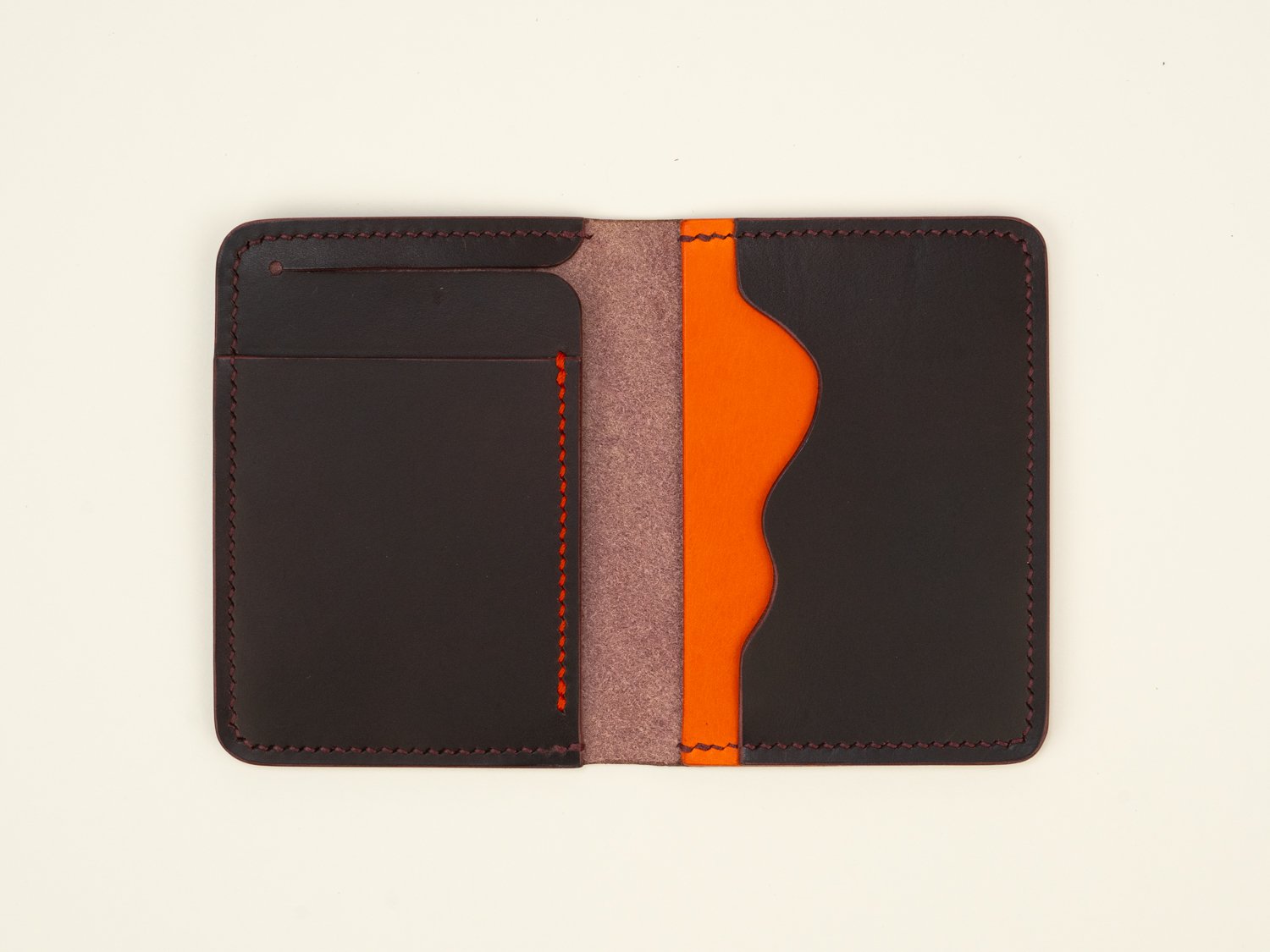 ACG Compact Wallet in Burgundy/Orange