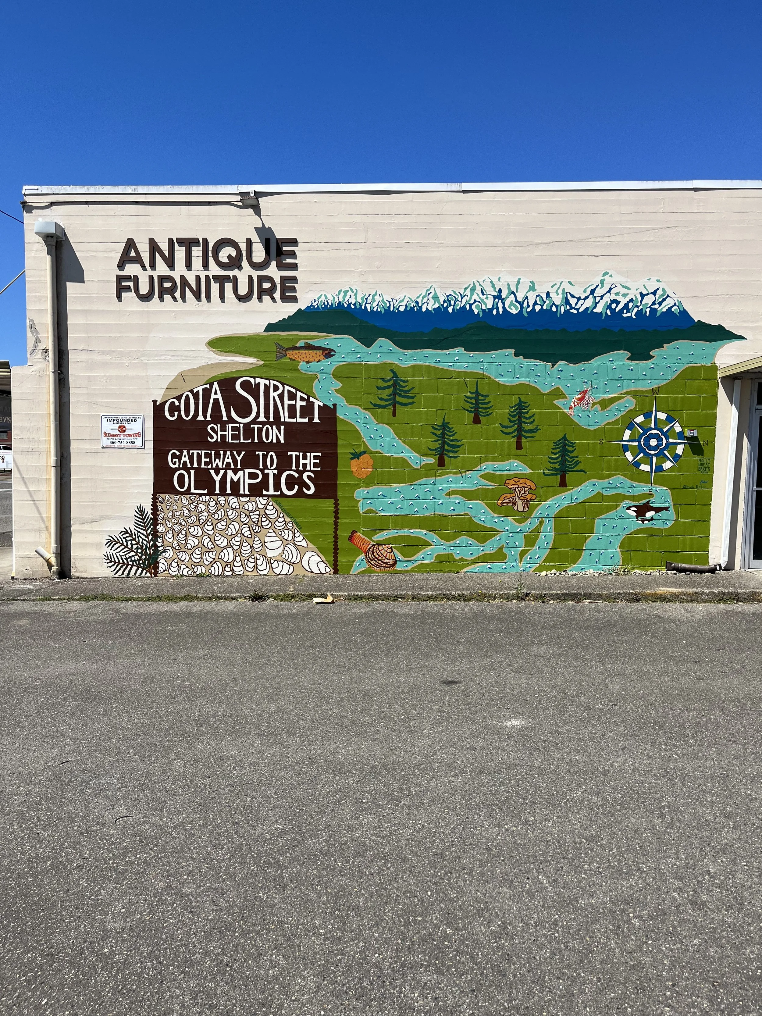 Gateway to the Olympics at Cota Street Antiques, 2025, Shelton, WA