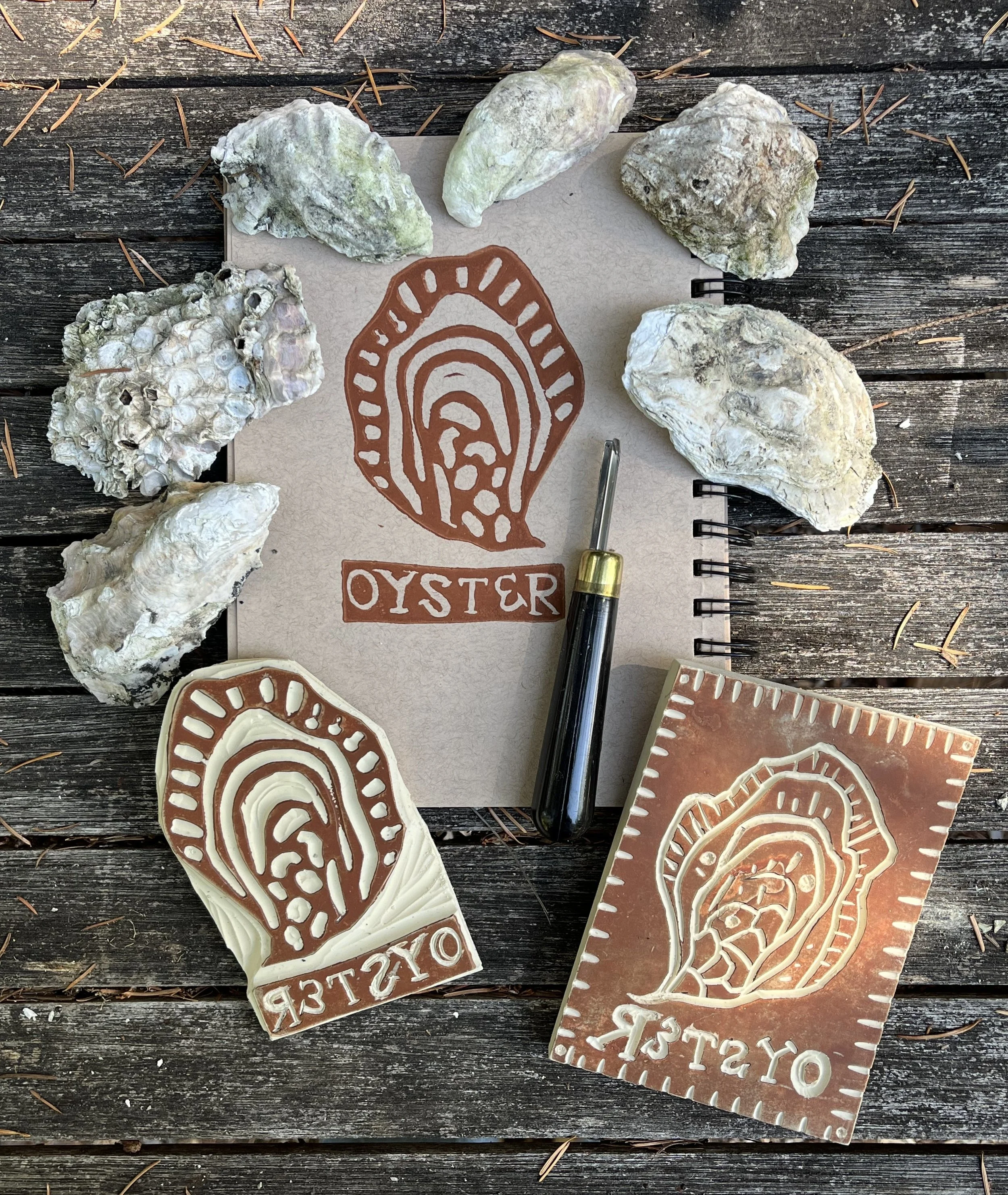 Block Print an Oyster with Molly Wheat Baker 2/15 @ Hama Hama Oyster Company