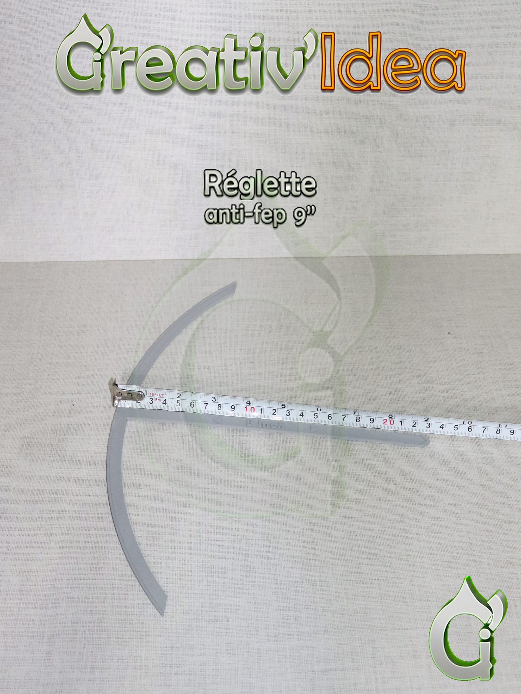 Stl - Réglette zone de 9"