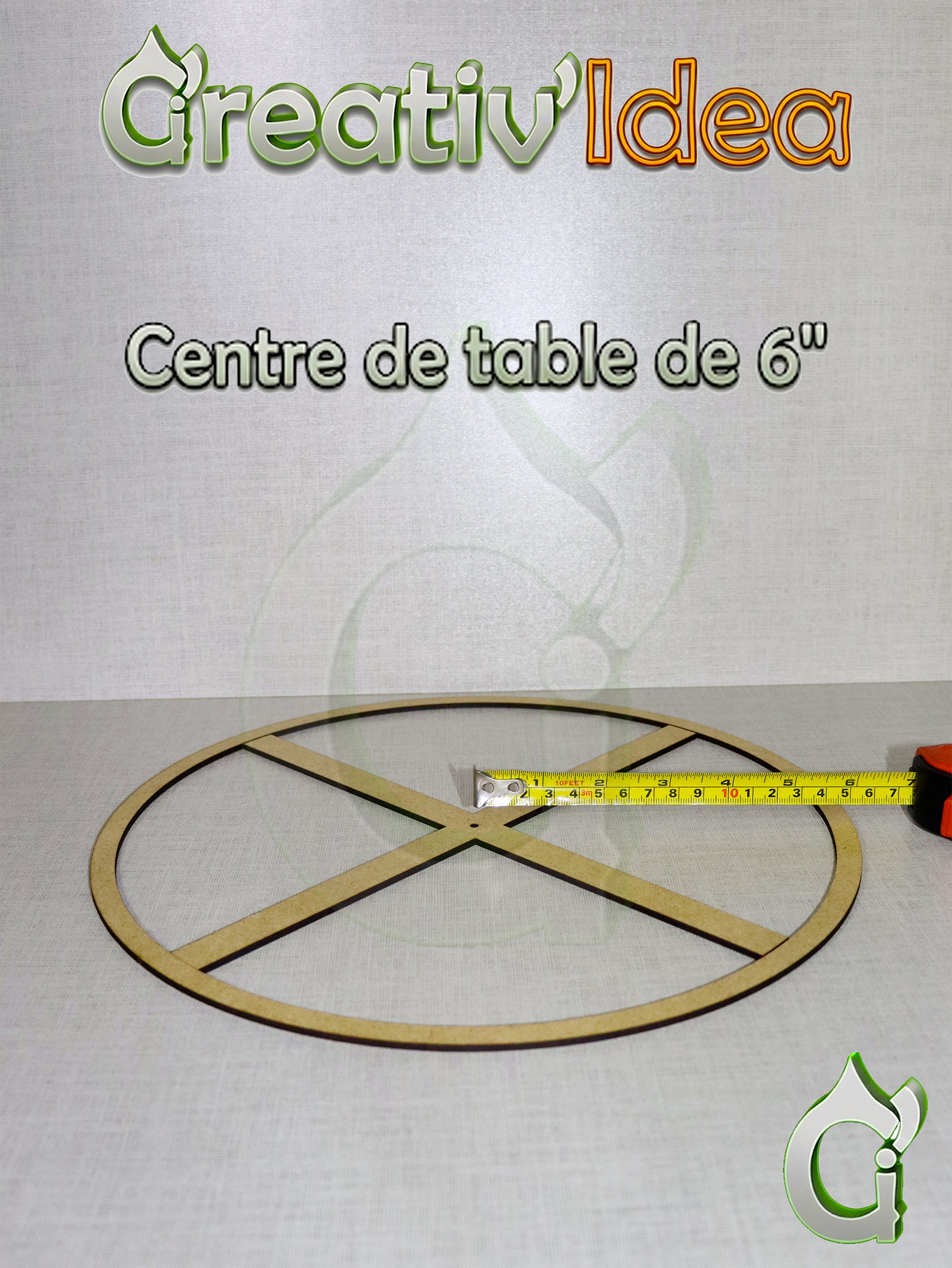 Svg - Centre de table de 6"