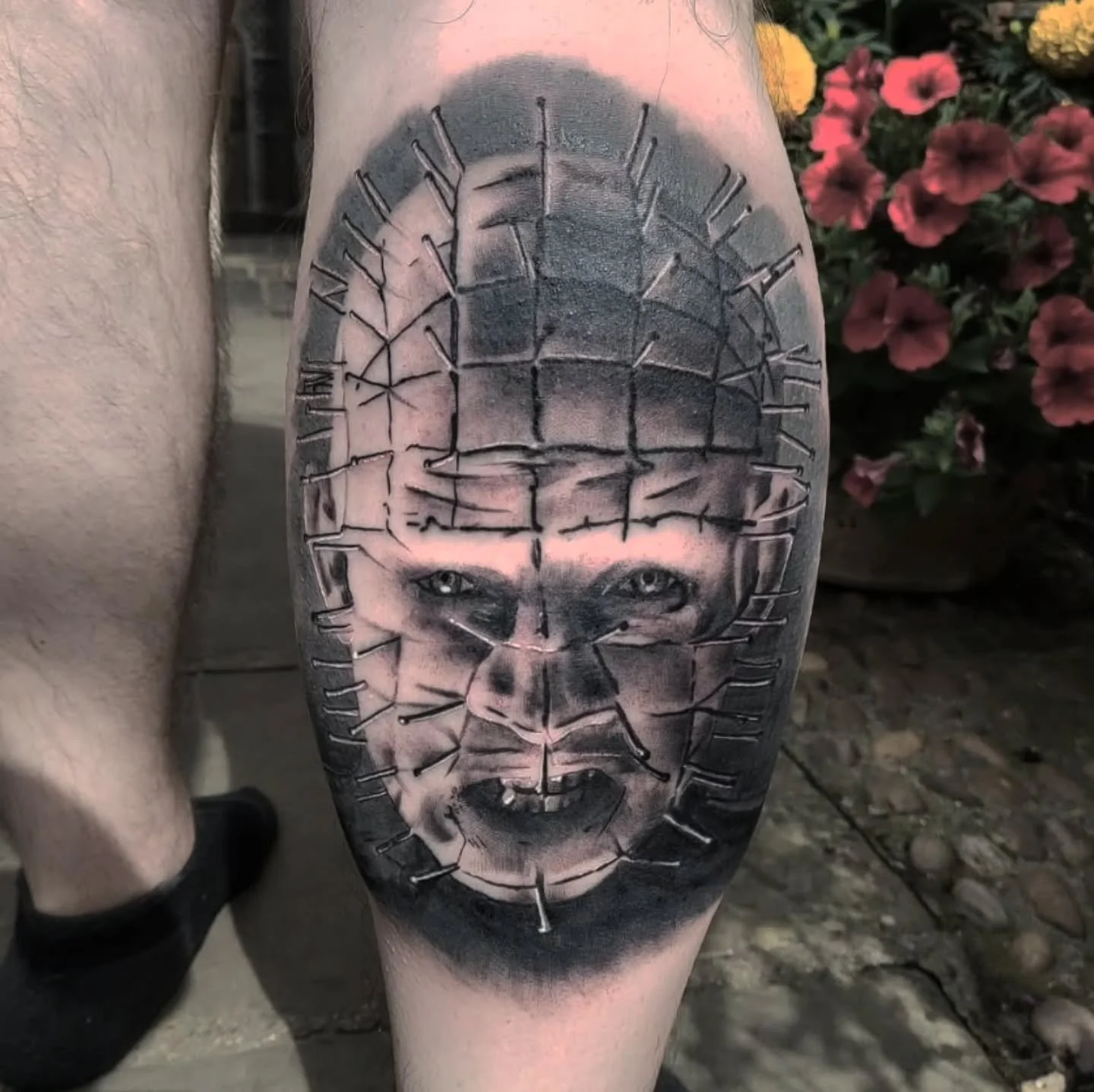 #throwbackthursday to this portrait. We are always up for more horror work! Message for bookings/consultations @luelstudios @thirty_six_tattoos #tattoo #tattoos #tattooist #tattooing #horror #horrortattoo #hellraiser #hellraisertattoo #blackandgreyta