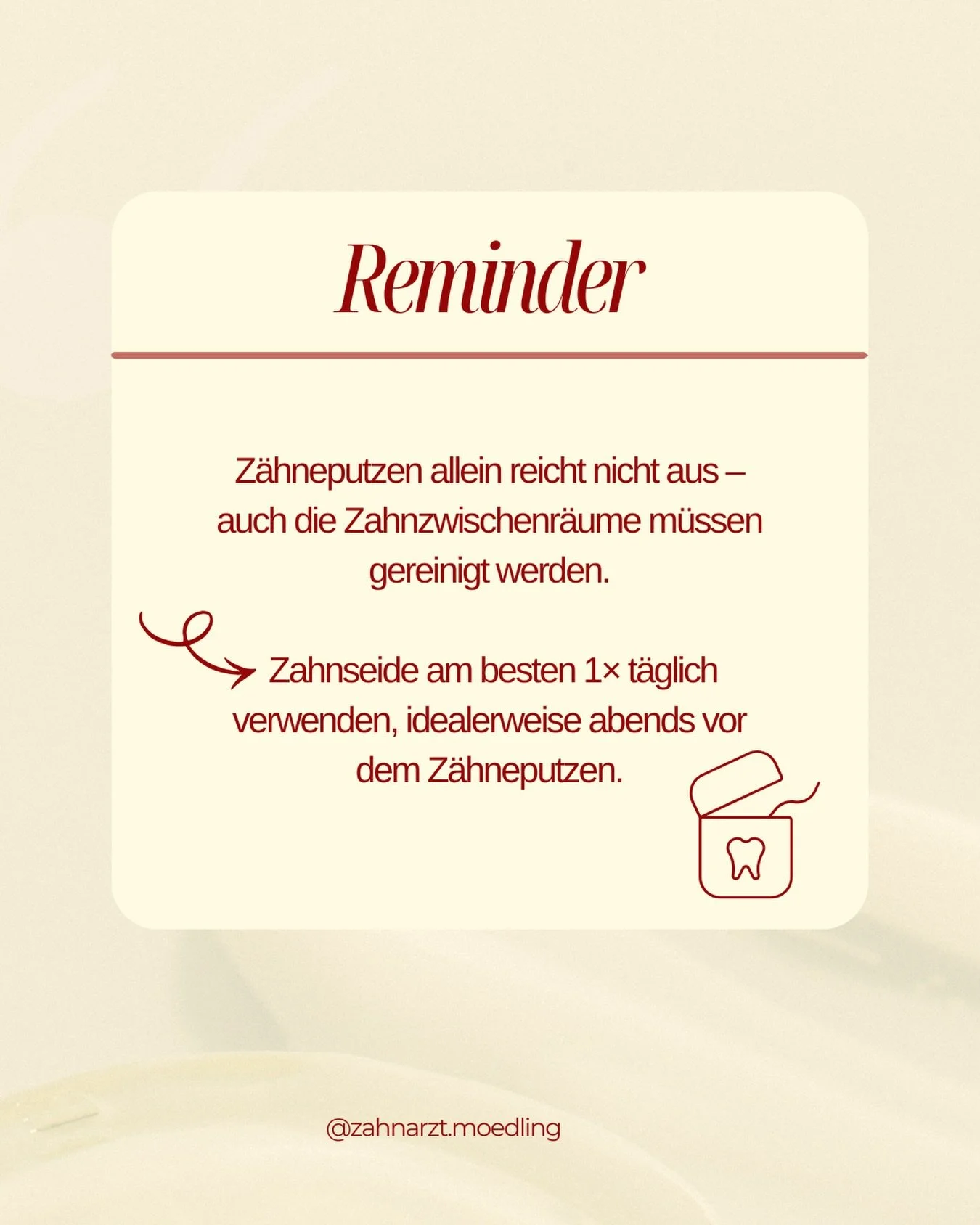 Das kleine Detail mit gro&szlig;er Wirkung: Zahnseide. ✨#zahnseide #z&auml;hneputzenistwichtig #zahngesundheit