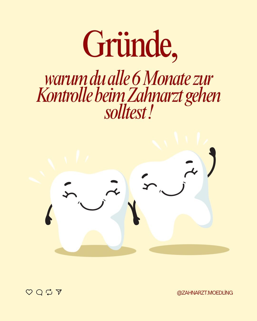 Vereinbare jetzt einen Termin bei uns!🦷😁#zahngesundheit #zahnarztmoedling #zahnkontrolle