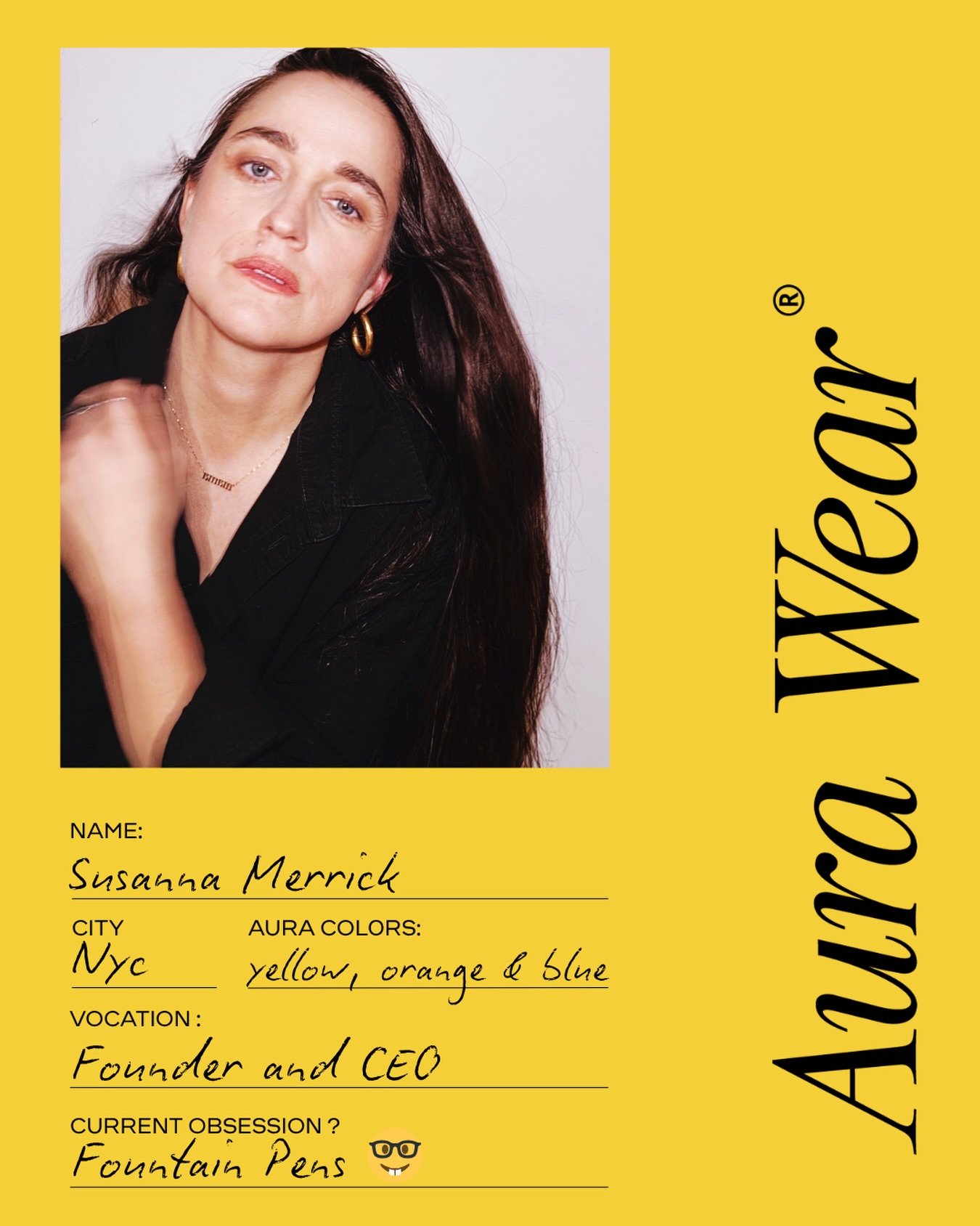 It&rsquo;s been a while since I properly introduced myself here&hellip; 

Hi, I&rsquo;m Susanna.

Founder of Aura Wear.
Aura reader.
Color psychology obsessive.
Mother of little human named Homer.

If you&rsquo;re new here, a few quick things about m