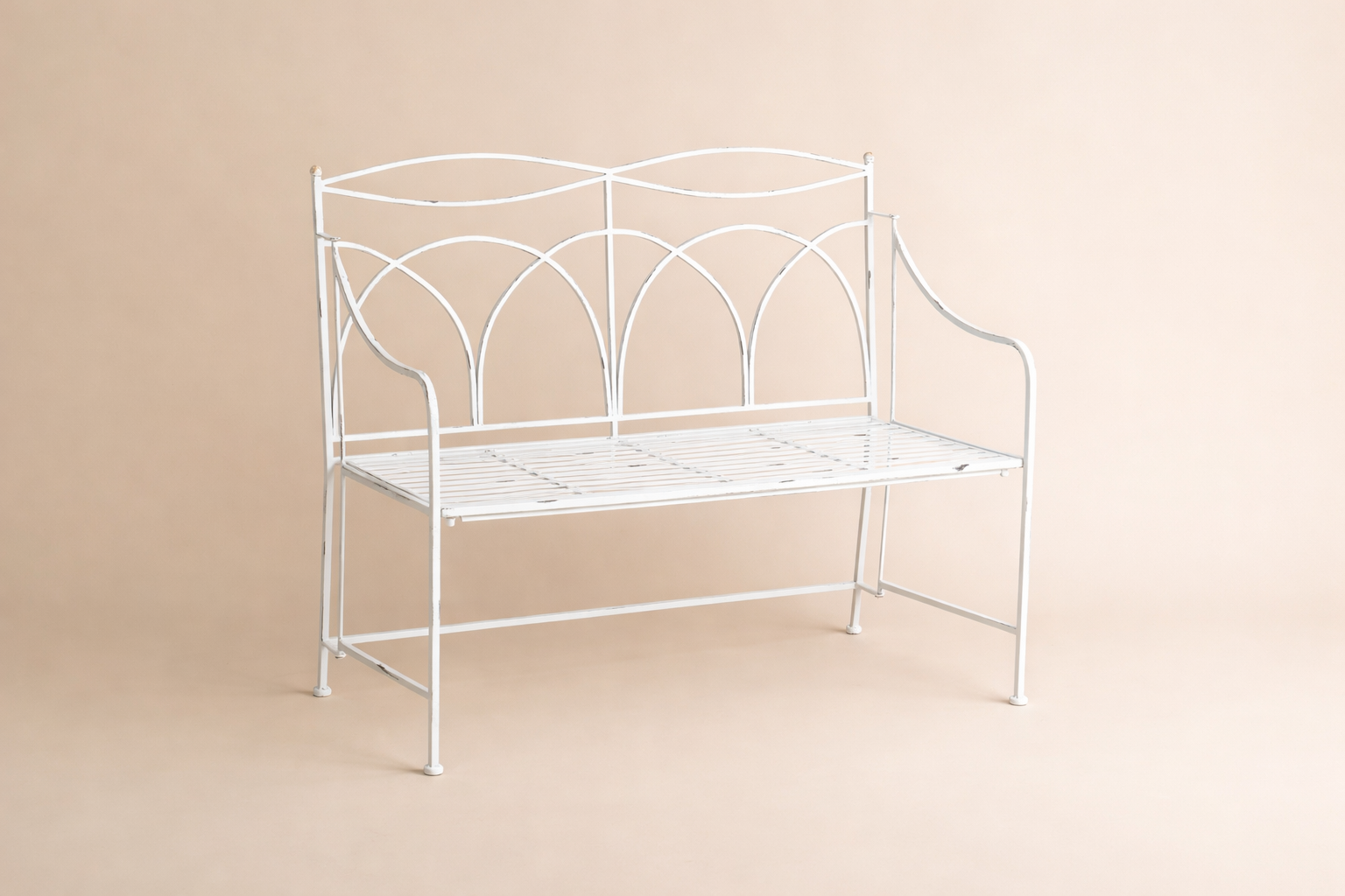 BANQUETTE METAL BLANC VIELLIE