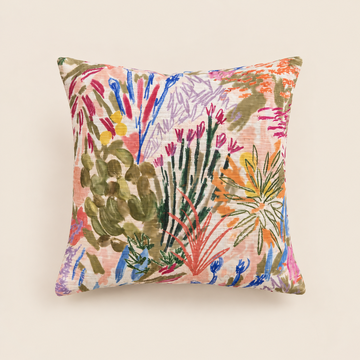 COUSSIN BOTANIQUE COLORE