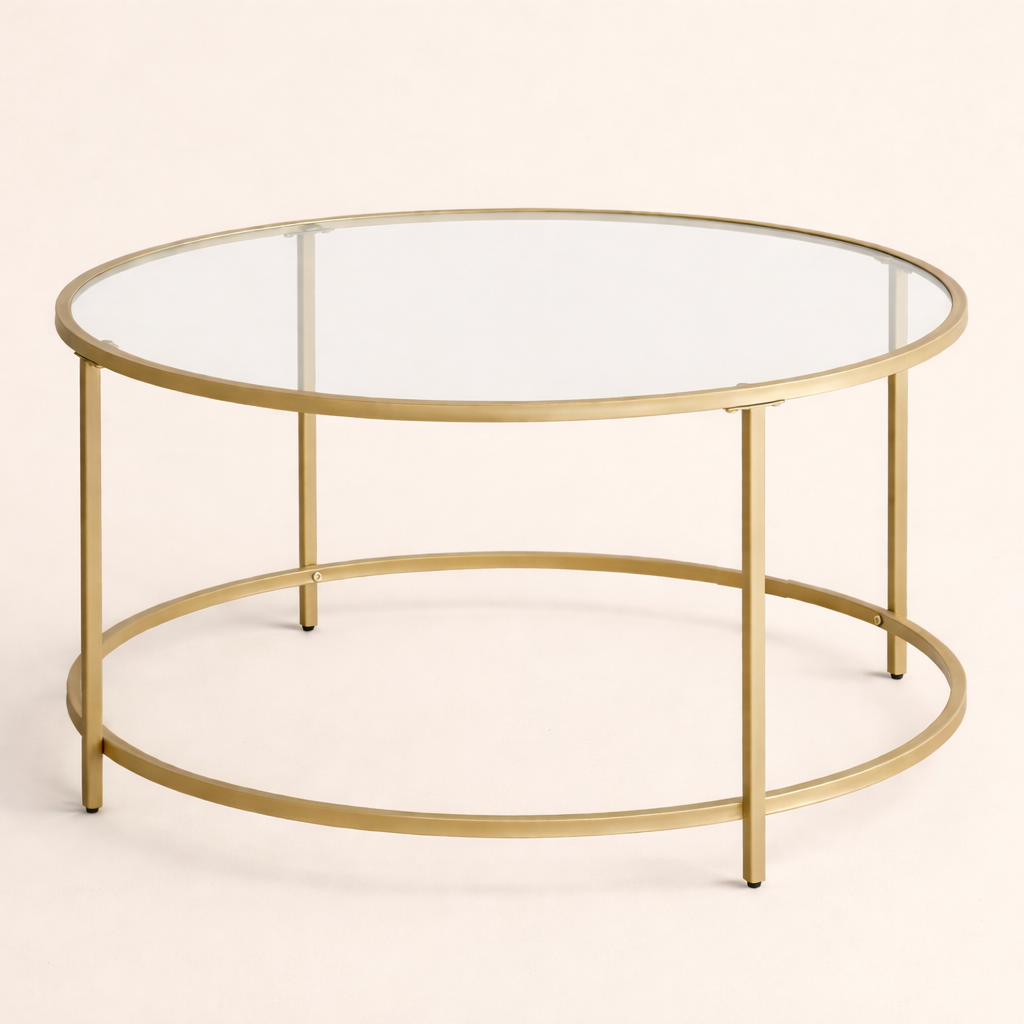 TABLE BASSE FINITION DORE