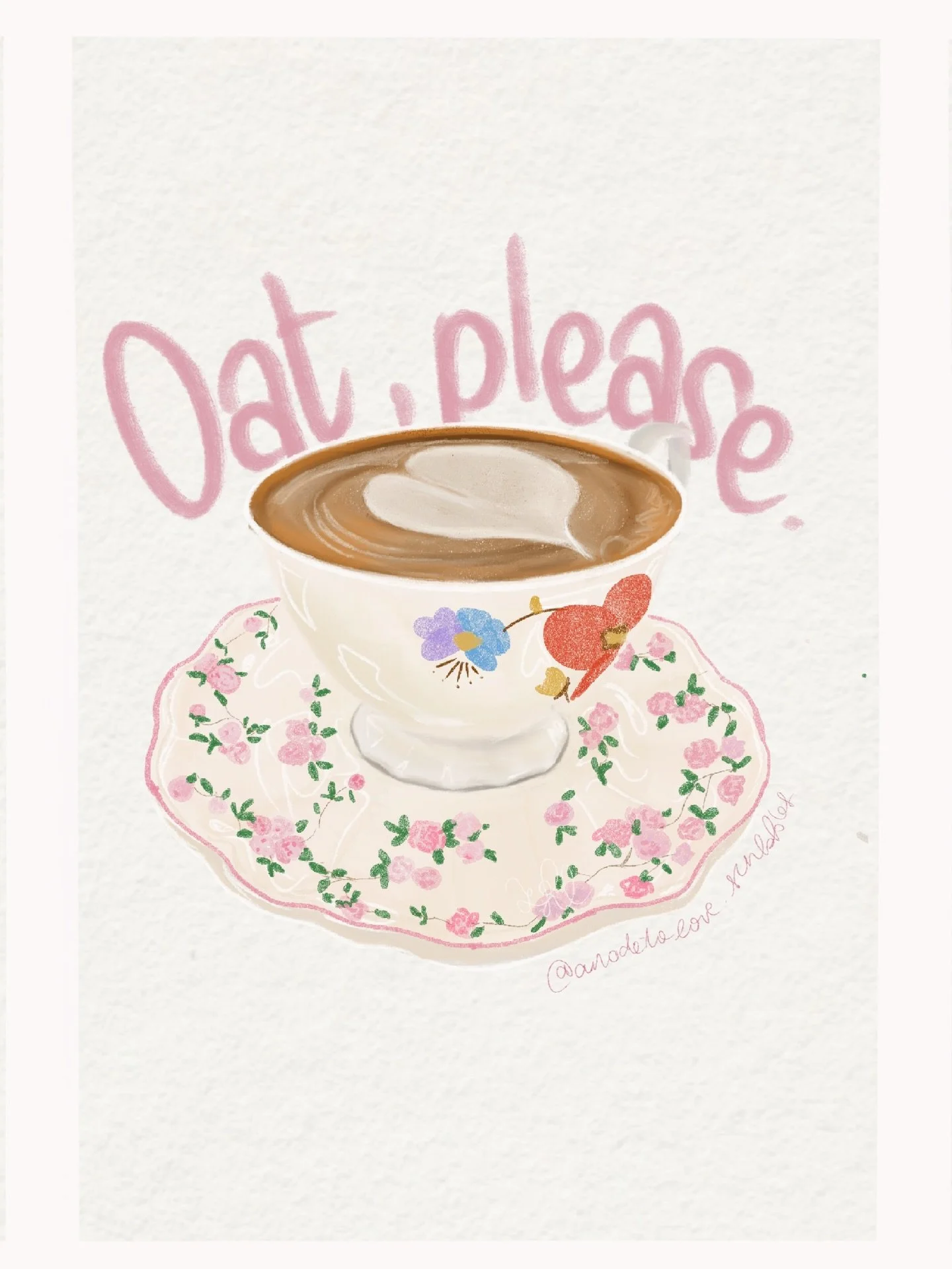 More from The Little Sunday Cafe. 
Have you ever had a cappuccino in a teacup? 

#artjournaling #travelart #chiangmai #foodie #traveldiary