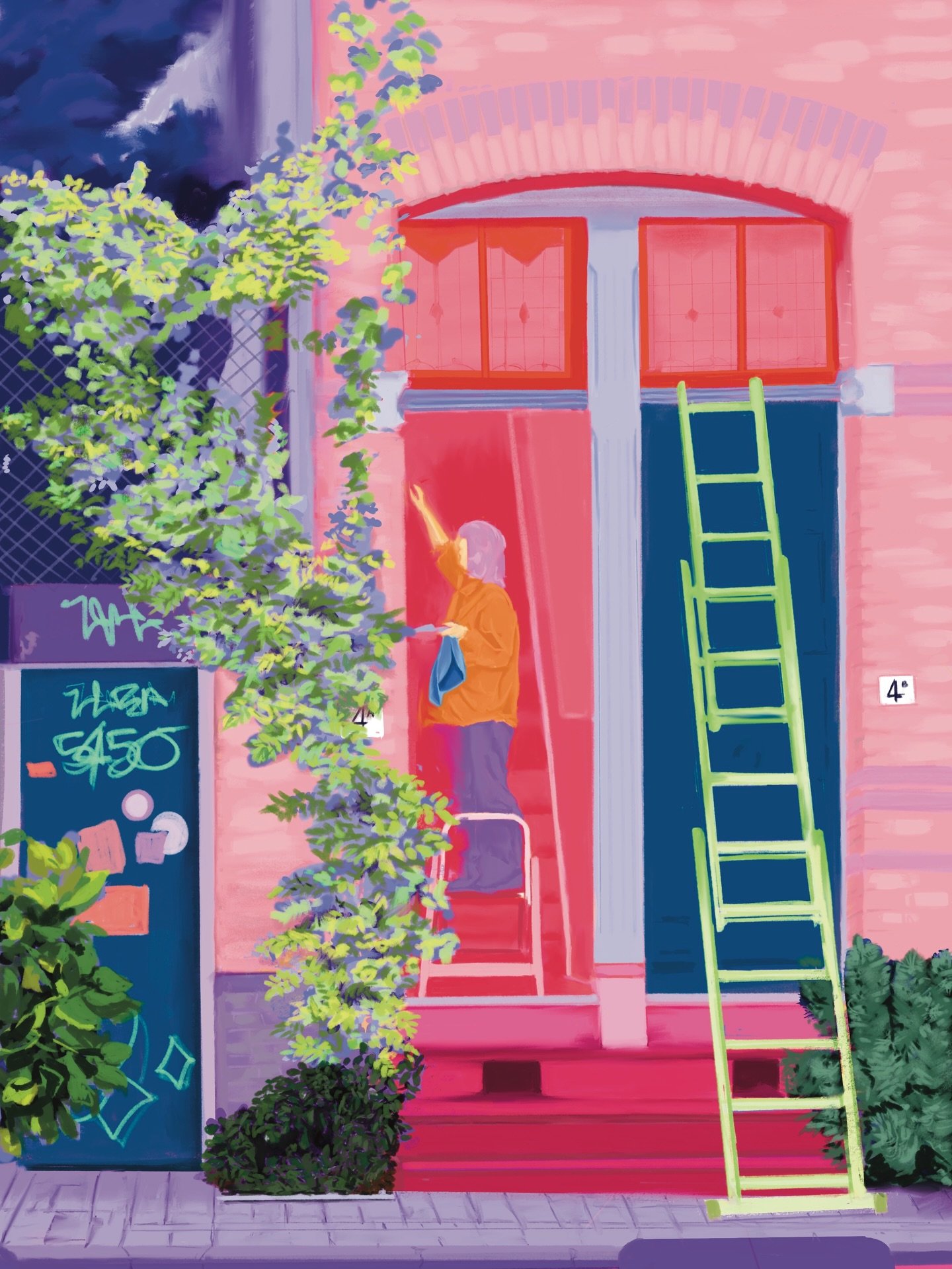 Vierambachtsstraat.
Digital illustration.
30 Dec 2025.