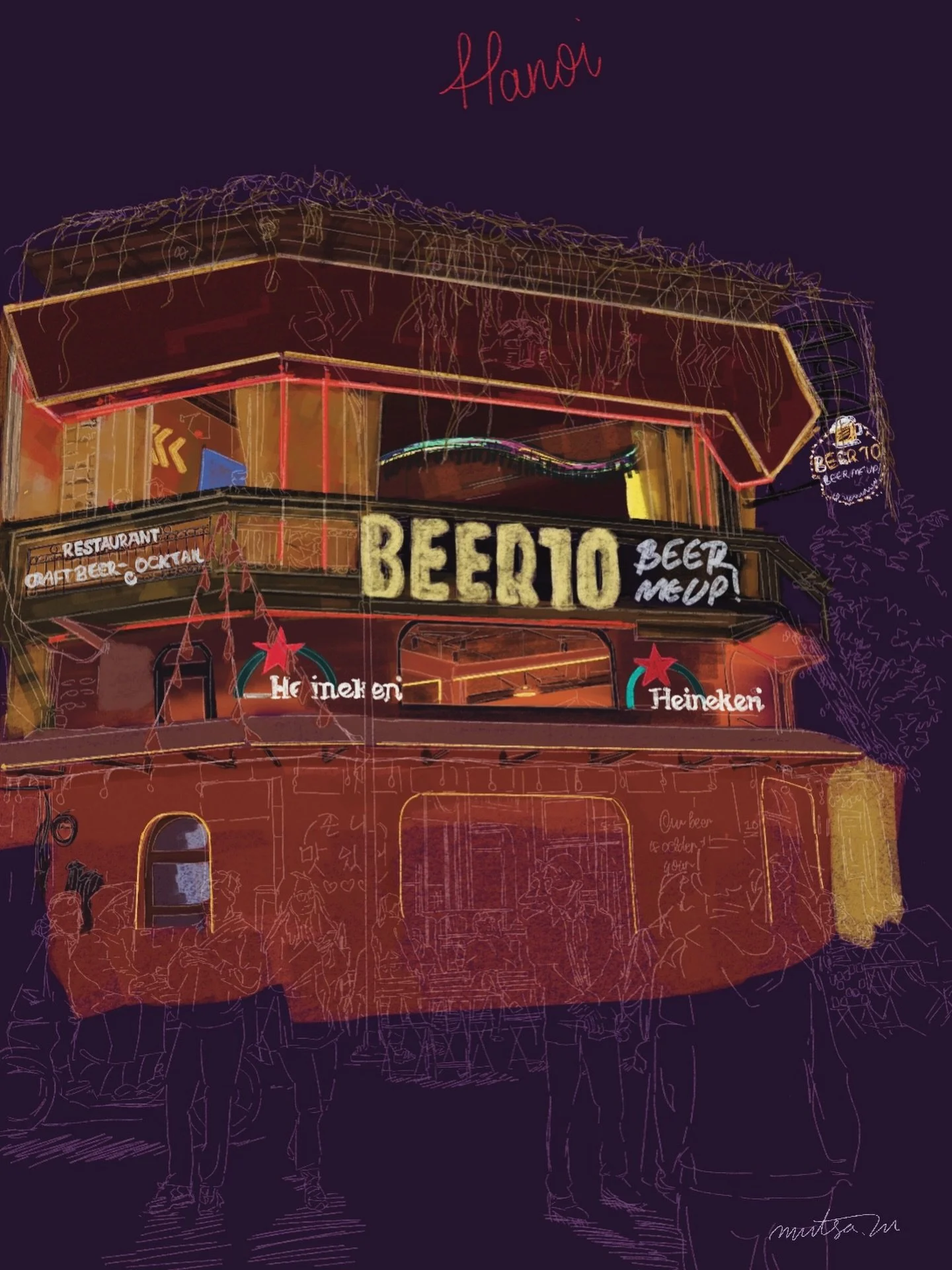 Hanoi. Work in progress. 

#traveldiary #vietnam #illustrator #procreate #digital_art