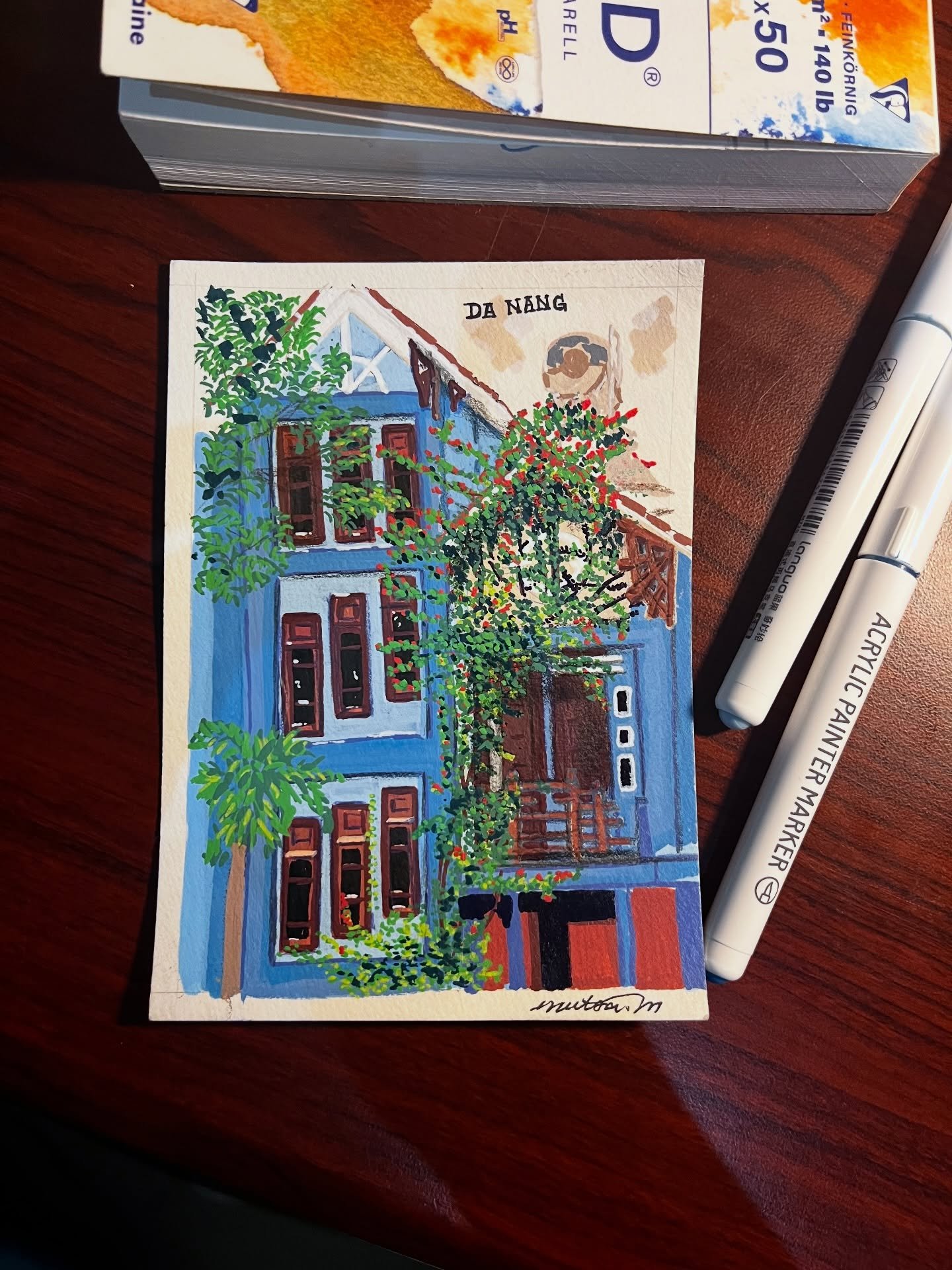 Da Nang. &hearts;️. 

Drawn with Languo acrylic markers.

#art #artist #femaleartist #acrylicmarkers #danang