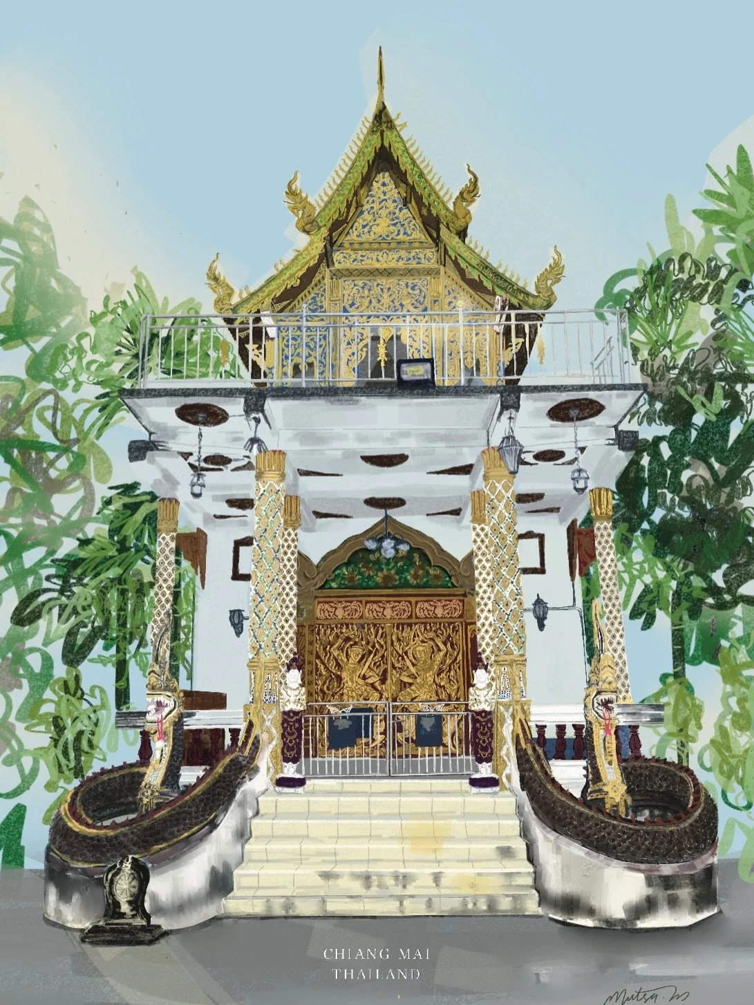 Chiang Mai, Thailand. 1 of 300+ temples.