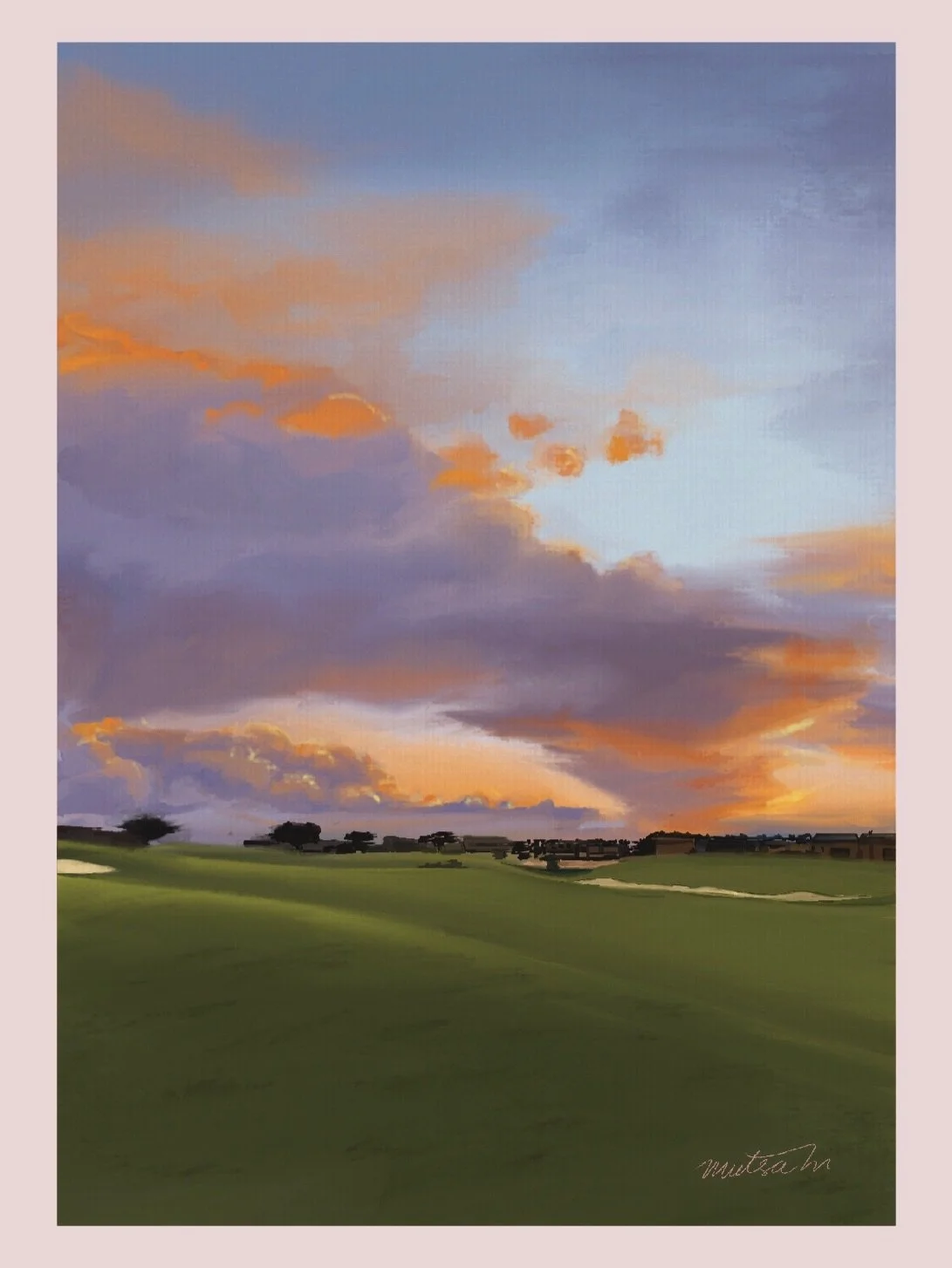The sunsets here. June 2026.
Digital paintings made on procreate.
Played around with the oil brushes. 
Tried the stick to one layer as if i had just the one canvas but the conveniences won. 🤭