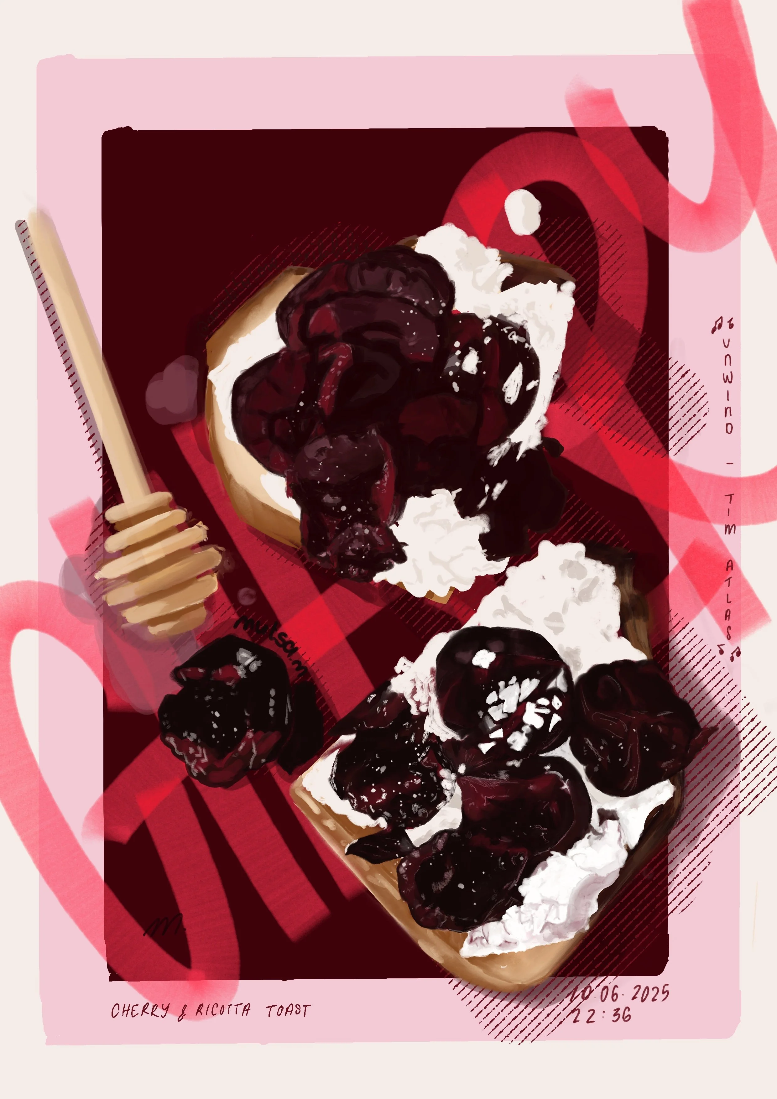 Cherry Ricotta Toastie