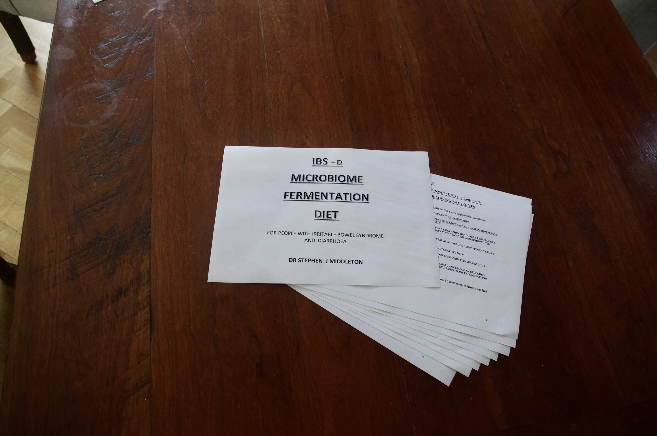 IBS MICROBIOME FERMENTATION DIET FOR DIARRHOEA PREDOMINANT IBS  (download the ebooklet)