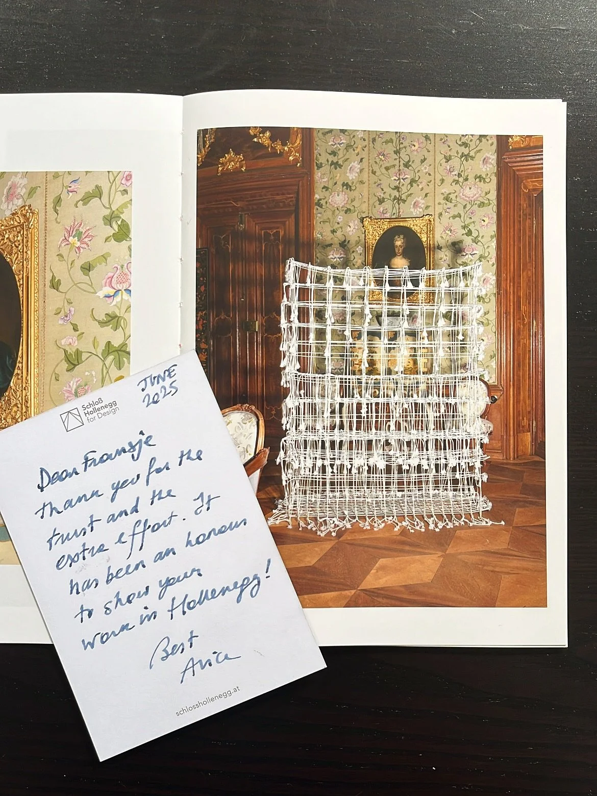 Great memento to the wonderful Knit and Weave exhibition in Shloss Hollenegg: the exhibition catalogue! 🌞

Thank you @alicestori 
@joh.pic @ma.th.a.br 
and the @schlosshollenegg team
for making this happen ! ✨

📸: @flaviokarrer
