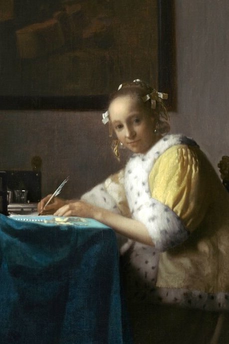 Johannes Vermeer's "A Lady Writing"