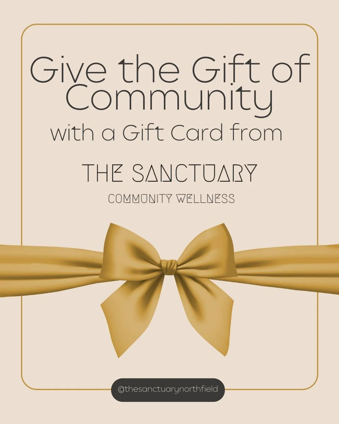 🎁 Give the Gift of Community This Holiday Season! 🎁

This holiday season, consider gifting something truly meaningful from a local, small business -- a Sanctuary Gift Card! Whether it&rsquo;s for a loved one, friend, or coworker, a gift card opens 