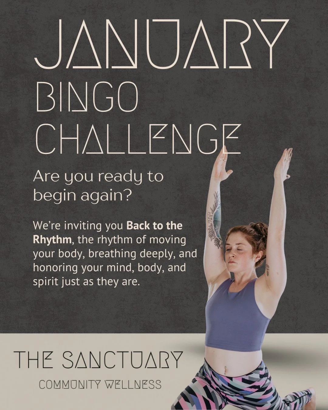 ✨ Community BINGO is HERE (and extended!) ✨
Jan 1 &ndash; Feb 7 | Drawing Feb 9 at our Member Gathering

We&rsquo;re inviting you to play, connect, and celebrate community care with our Back to the Rhythm BINGO Challenge 💛

This is about more than p