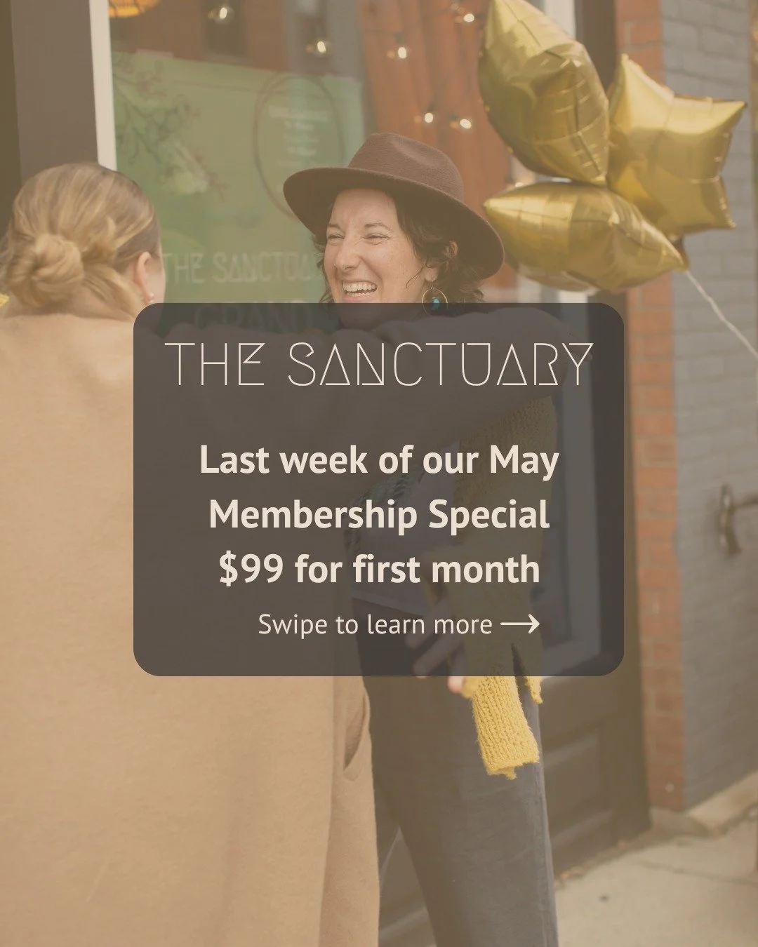 This is the last week to snag our May Membership Special - $99 for your first month. ✨ Whether you're here for the classes, the lounge, or simply the community, membership is the best way to make The Sanctuary your home base. And because wellness sho