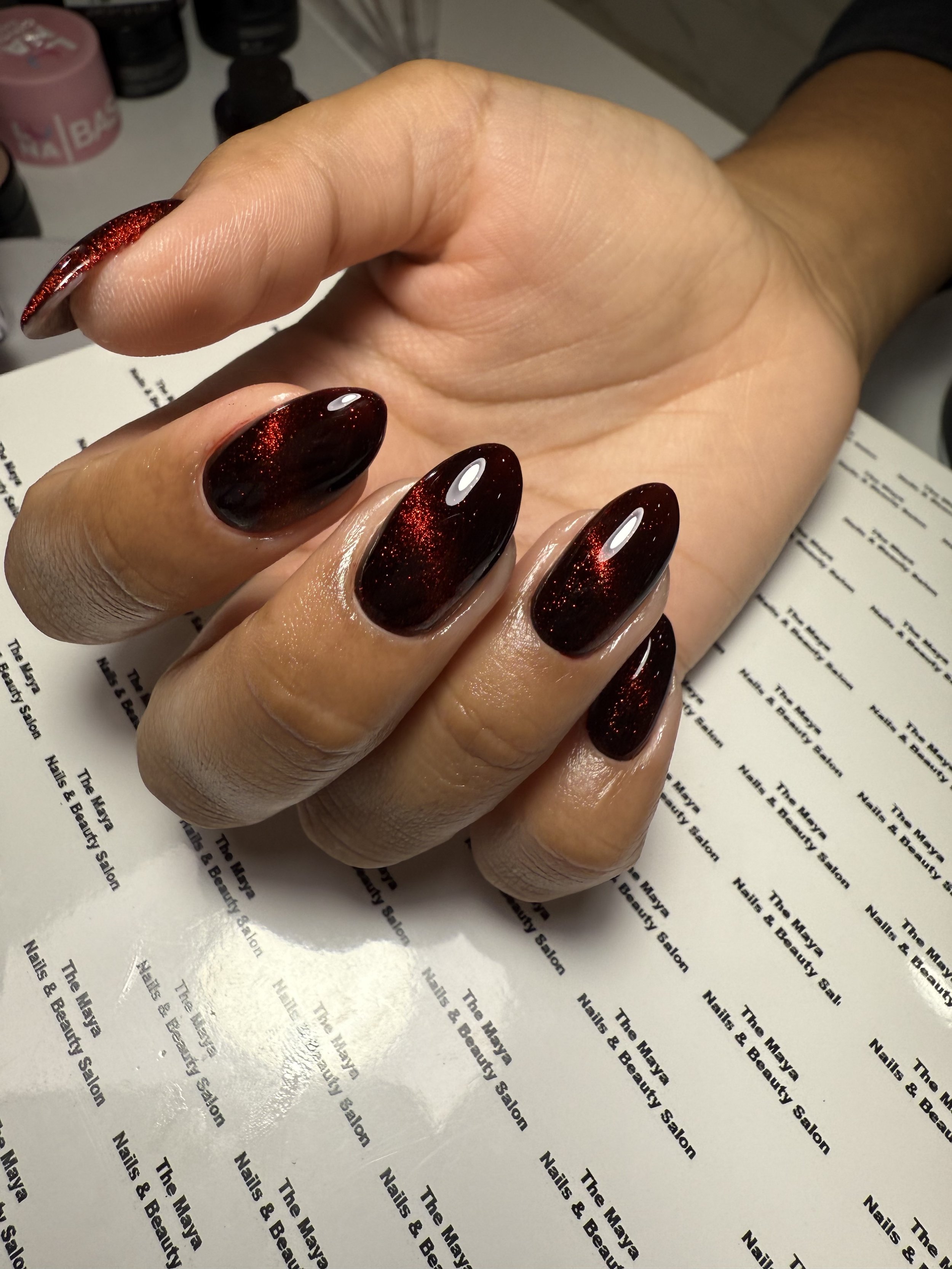 Russian Manicure with Custom Gel Design