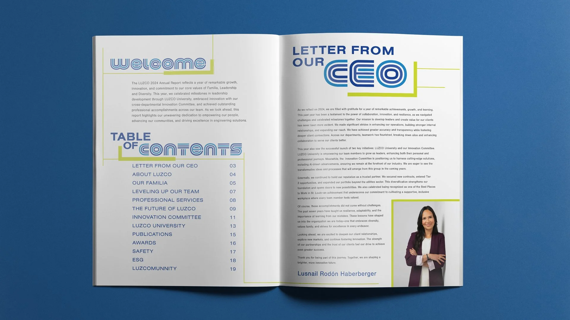 Annual report page 1 and 2.