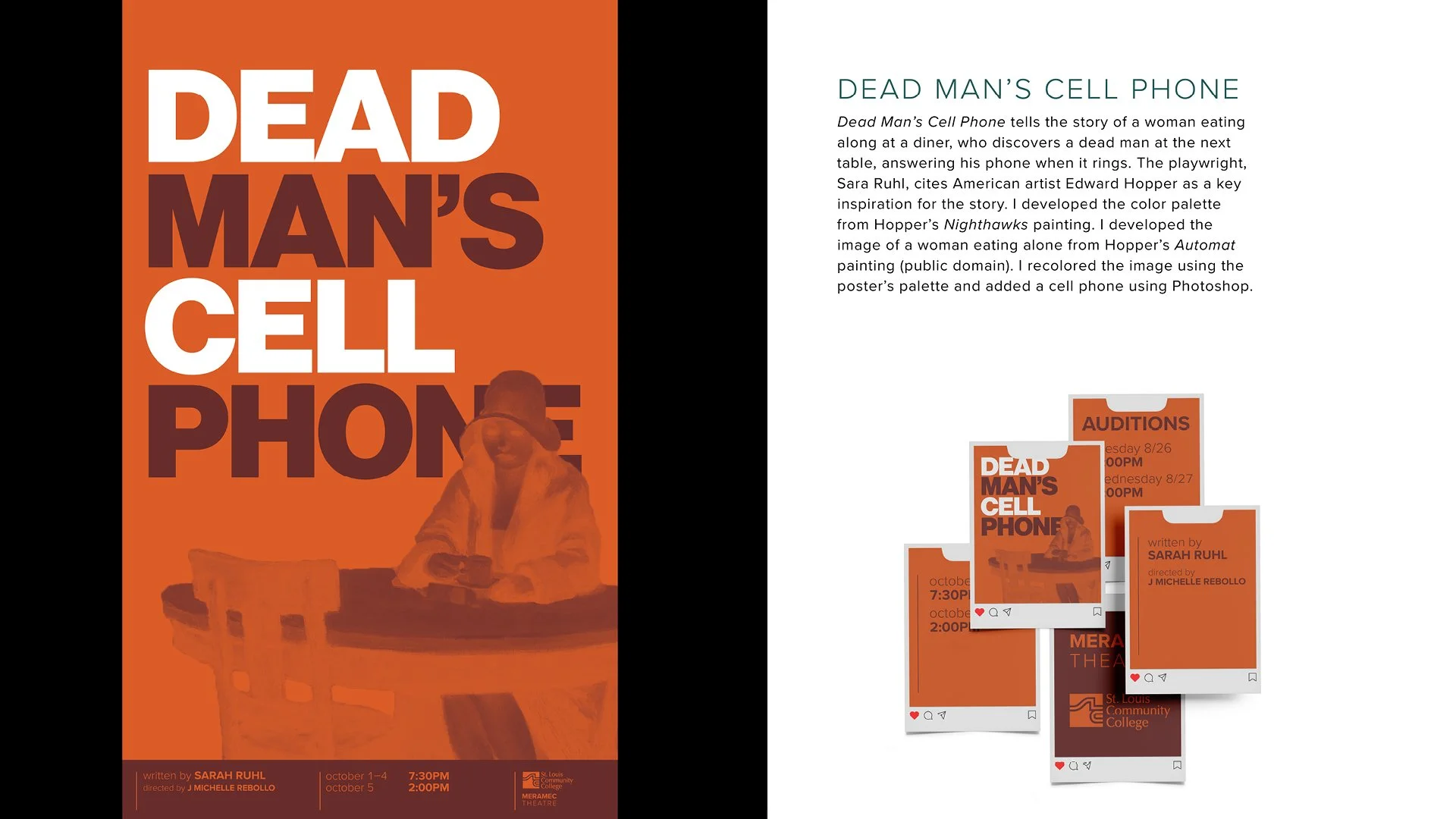Dead Man's Cell Phone poster and social mockups.
