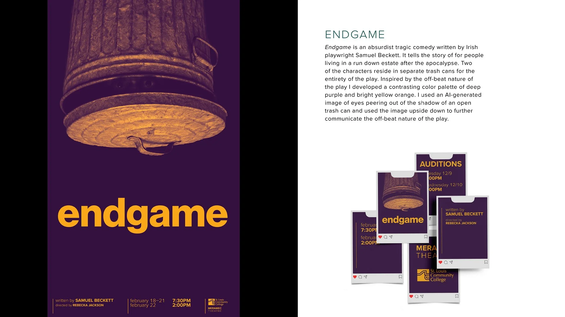 Endgame poster and social mockups.