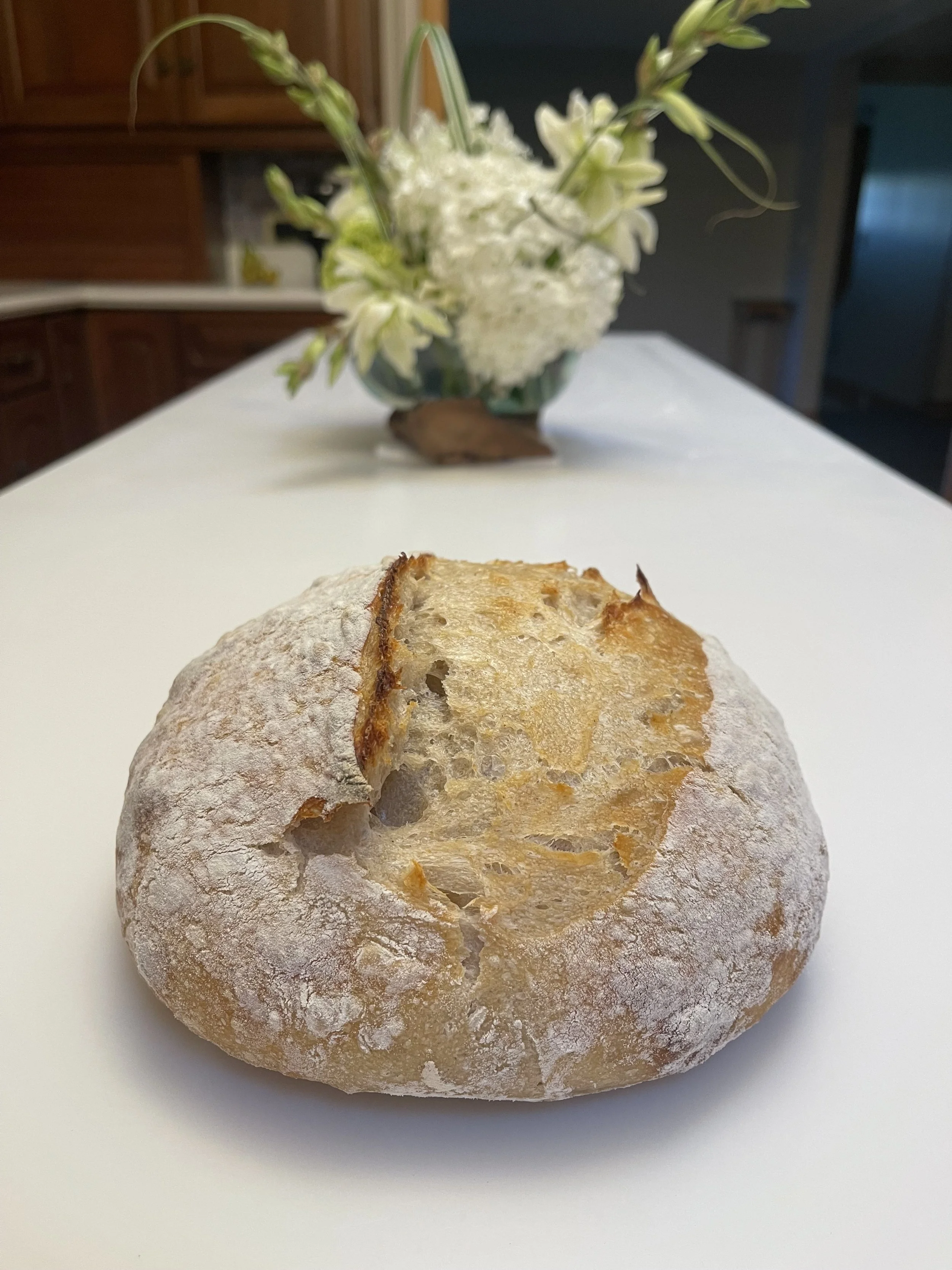 Classic sourdough loaf baked fresh by Pay10's Place in Newark, ohio