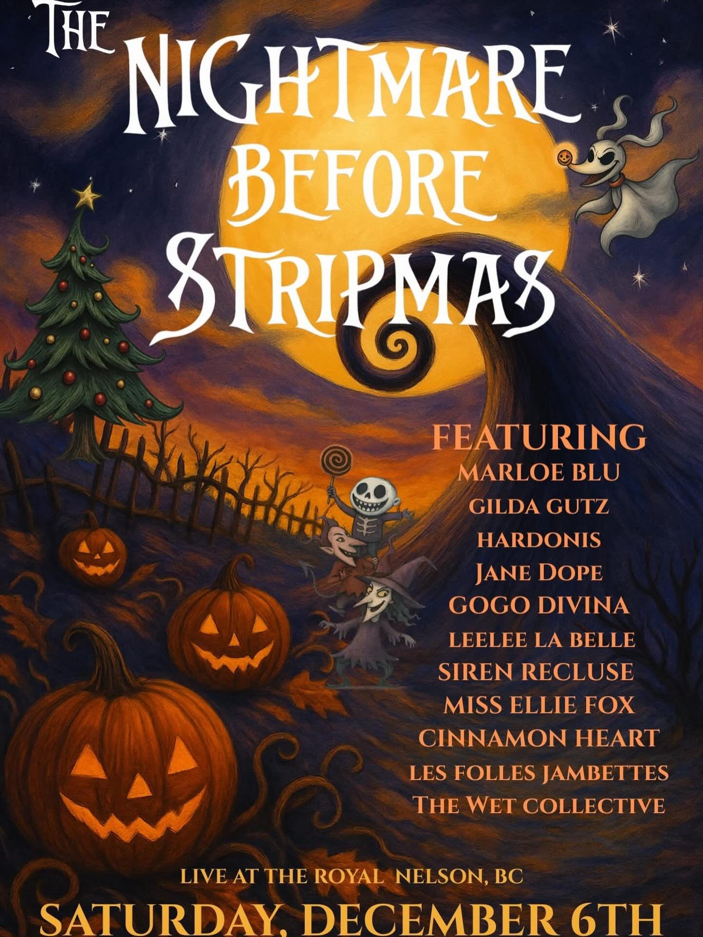 It&rsquo;s good to be back!

Nelson&rsquo;s fabulous @vespervalentinexo is bringing you another banger of a holiday show with The Nightmare Before Stripmas! Tickets are already sold out, but to those lucky enough to have theirs in hand - I can&rsquo;