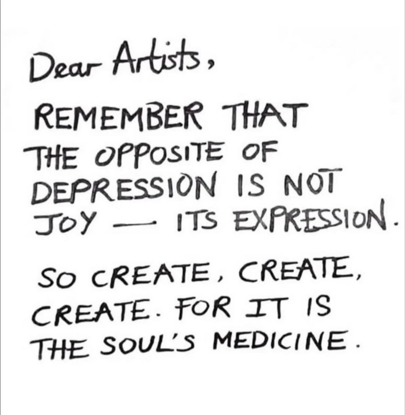 Don&rsquo;t be afraid to be creative #create
