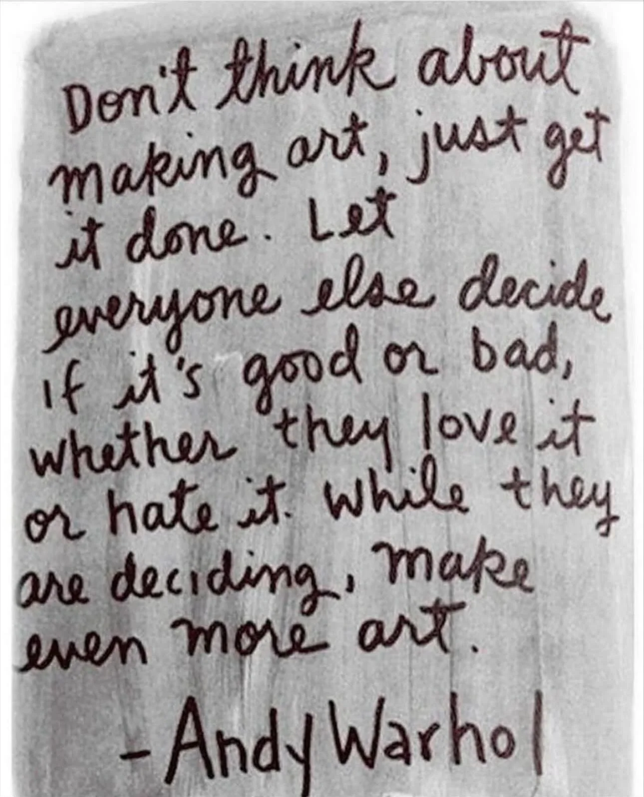 Got it!
Make more art&hellip;
#andywarhol