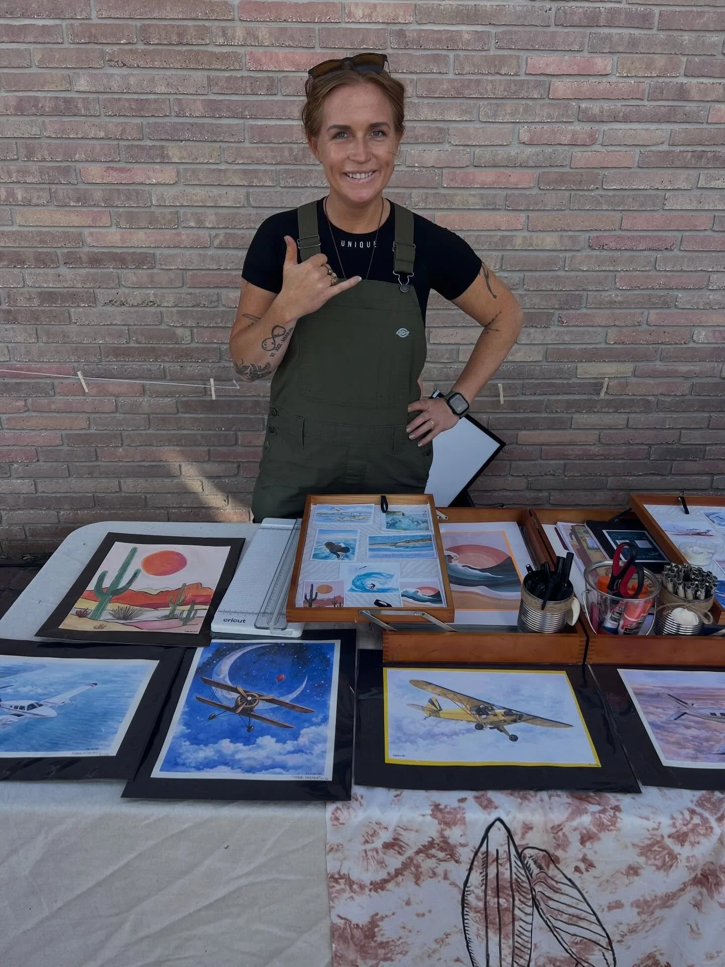 ✈️ Paint planes. Meet great people. Fly in one.
Not your average workday.

I had an amazing time hosting an interactive watercolor airplane painting experience for the team at Piper Aircraft&rsquo;s Employee Appreciation BBQ today.

For the event, I 