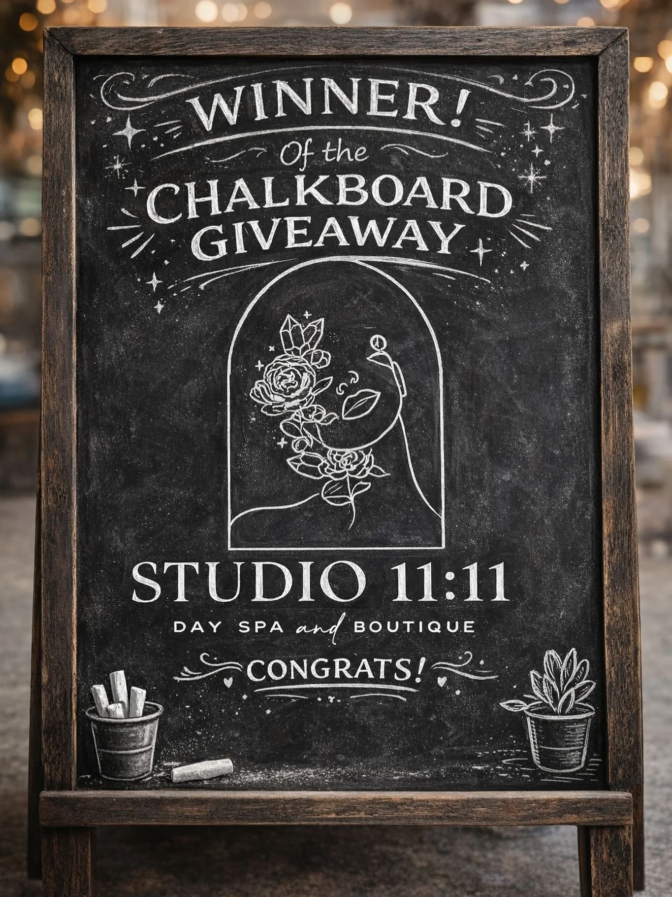 ✨ GIVEAWAY WINNER ANNOUNCEMENT ✨

The winner of the TC Creative Co. Chalkboard Giveaway is&hellip;

✨ @studioeleveneleven_ ✨ 

I can&rsquo;t wait to create a custom hand-drawn chalkboard design for you!

Thank you to everyone who liked, shared, and s