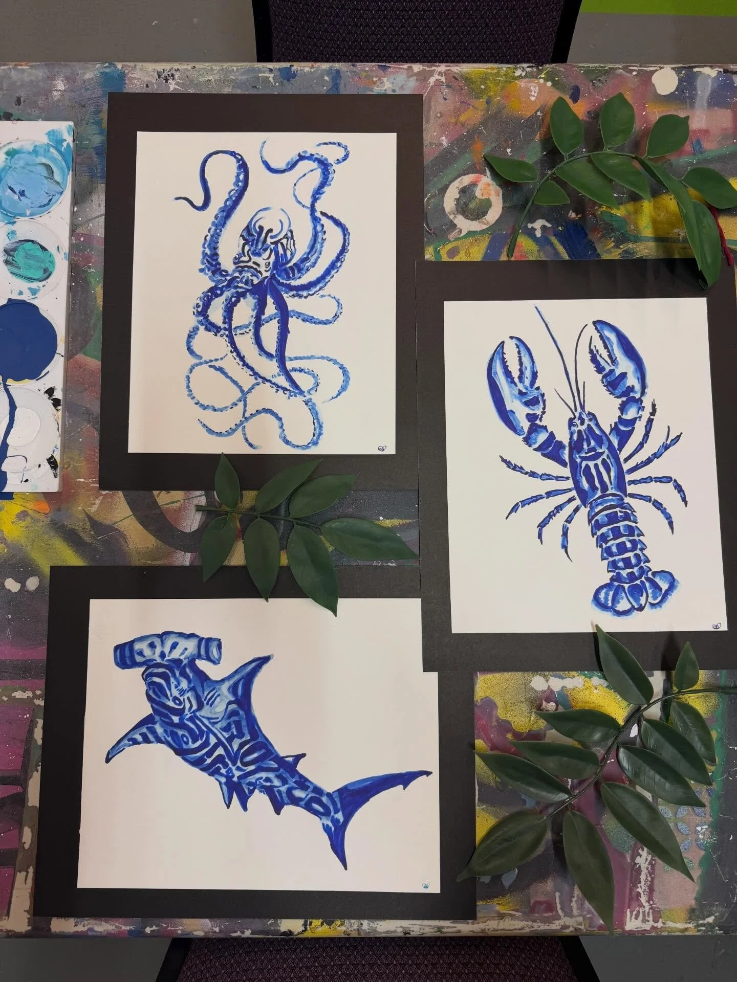 Downtown Friday, somewhere between the music and the movement,
I met a man who kept saying the same thing over and over&mdash;
&ldquo;blue paint&hellip; do you have anything in blue paint?&rdquo;

At least a dozen times.
His friend apologized.
I smil
