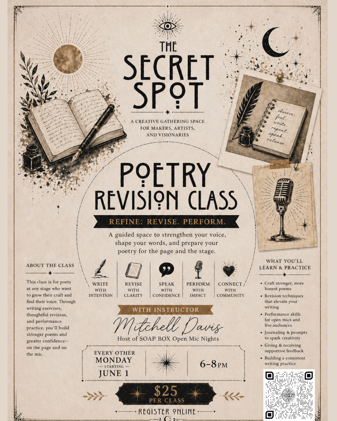 The Secret Spot- Poetry Revision Class with Mitch