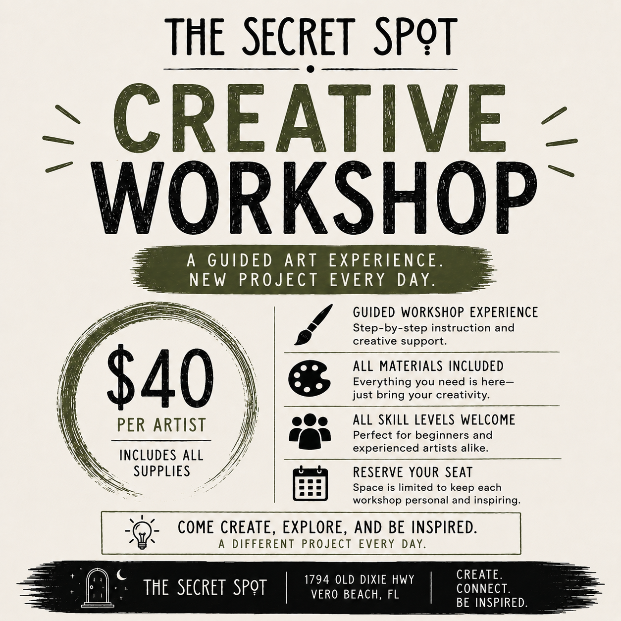 The Secret Spot- Creative Workshop